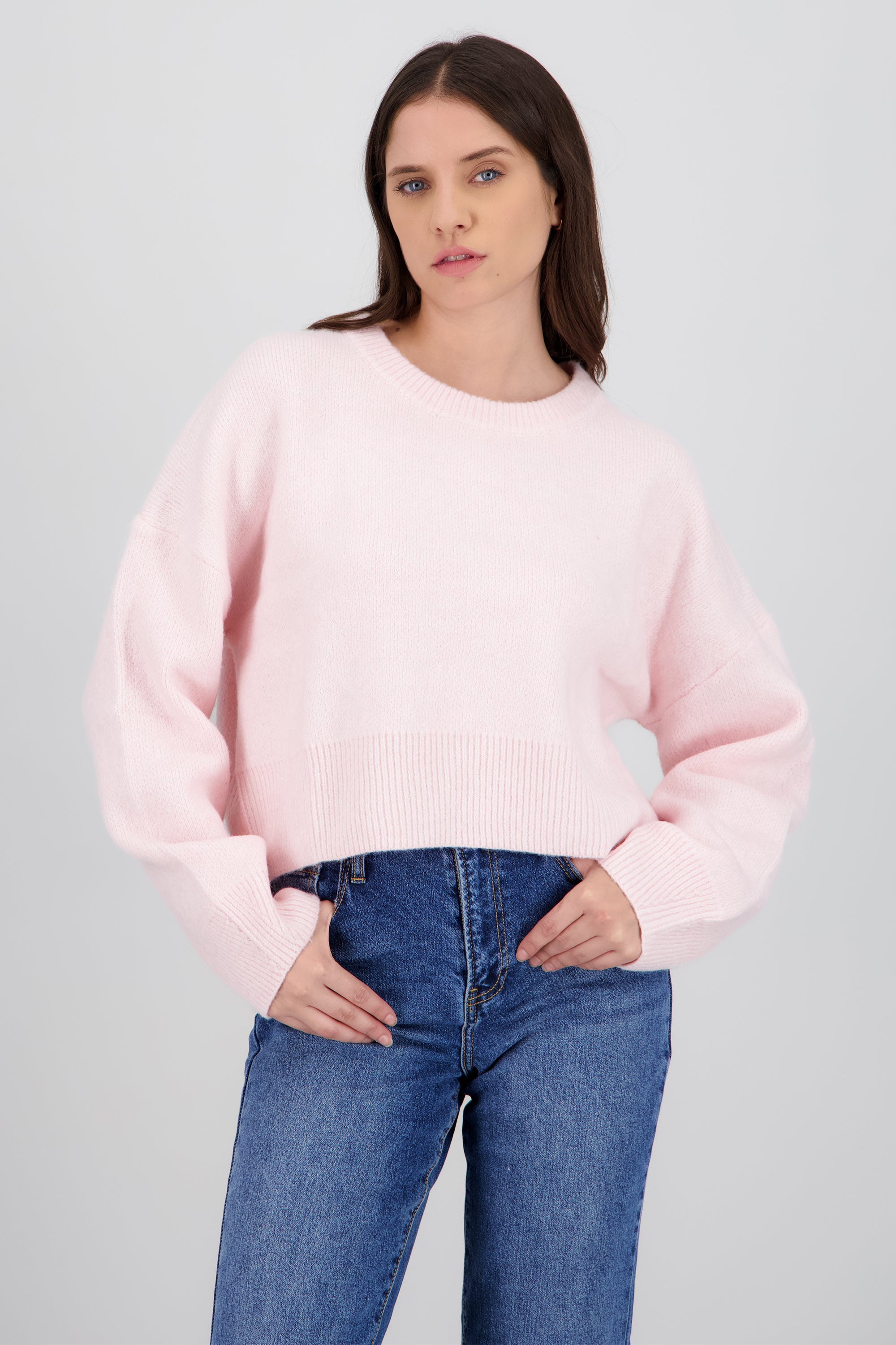 Sueter liso tejido ROSA PASTEL