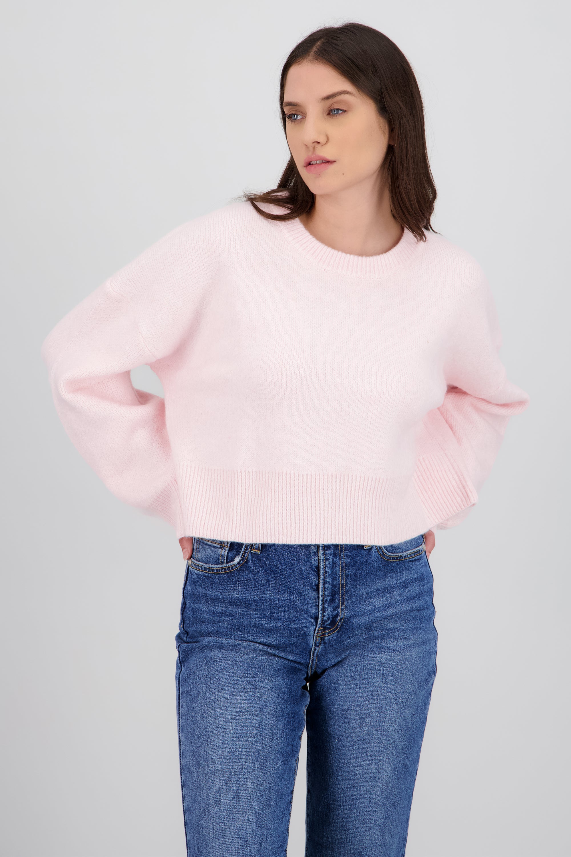 Sueter liso tejido ROSA PASTEL
