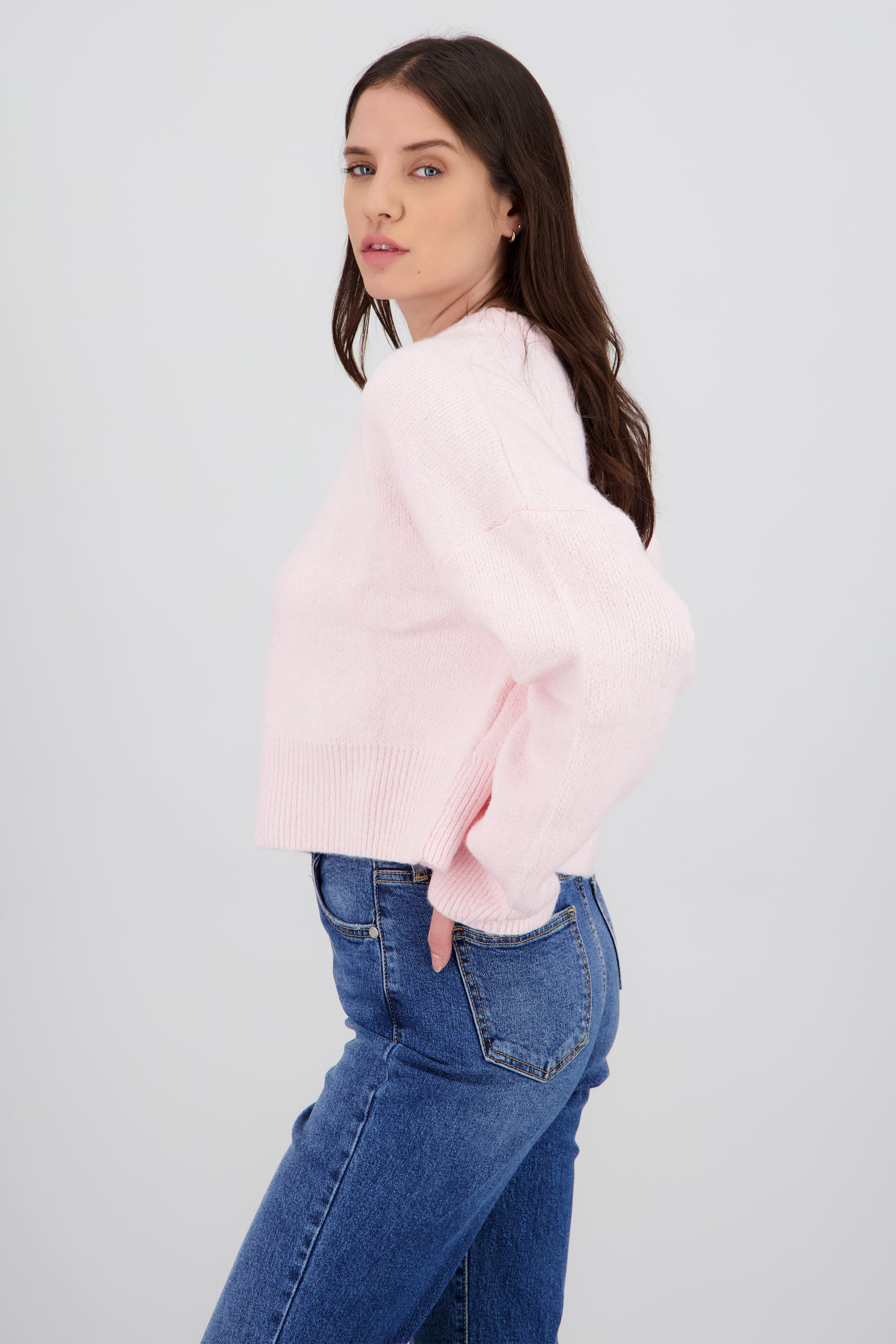 Sueter liso tejido ROSA PASTEL