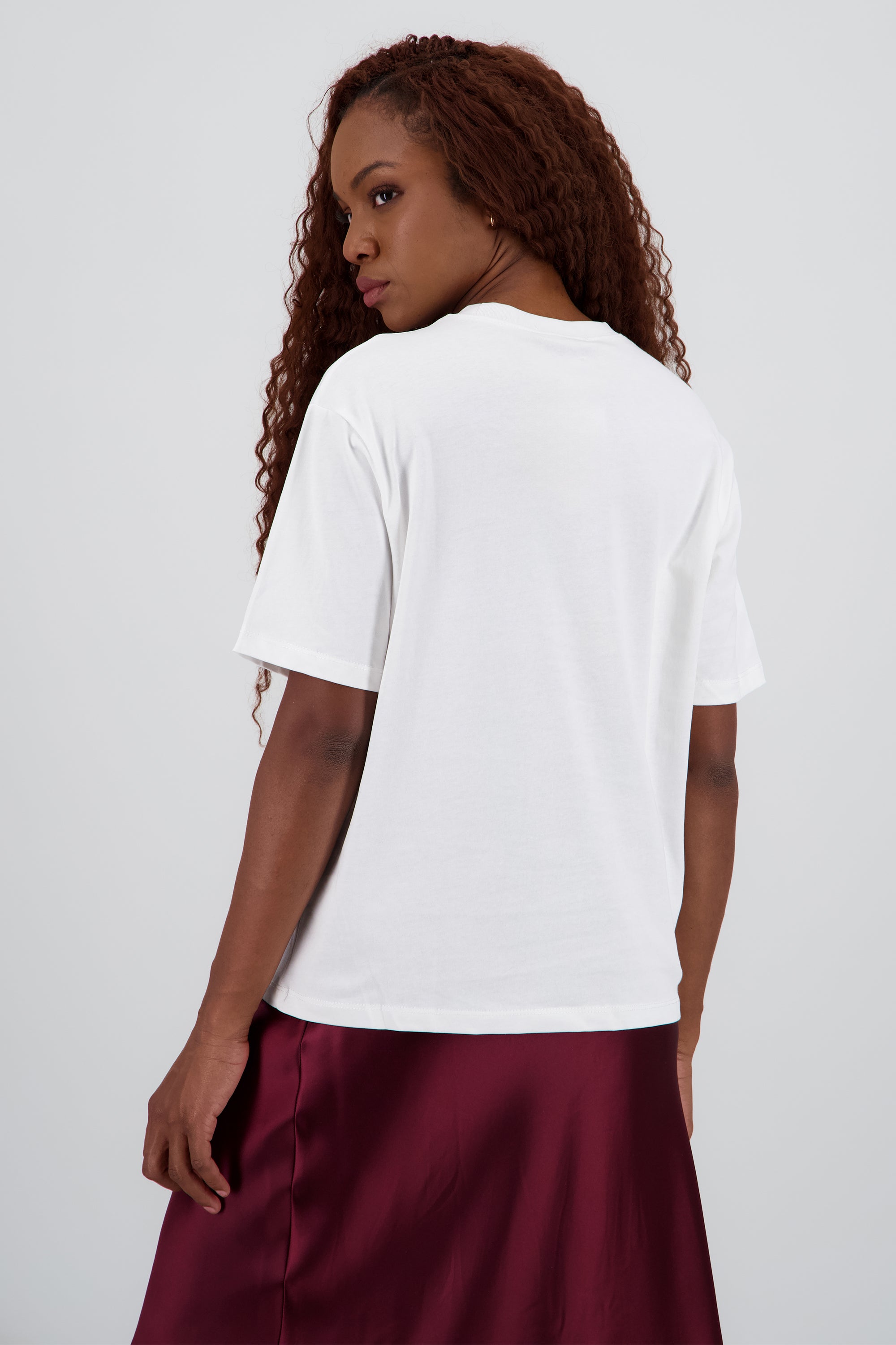 Playera estampada lisa BLANCO