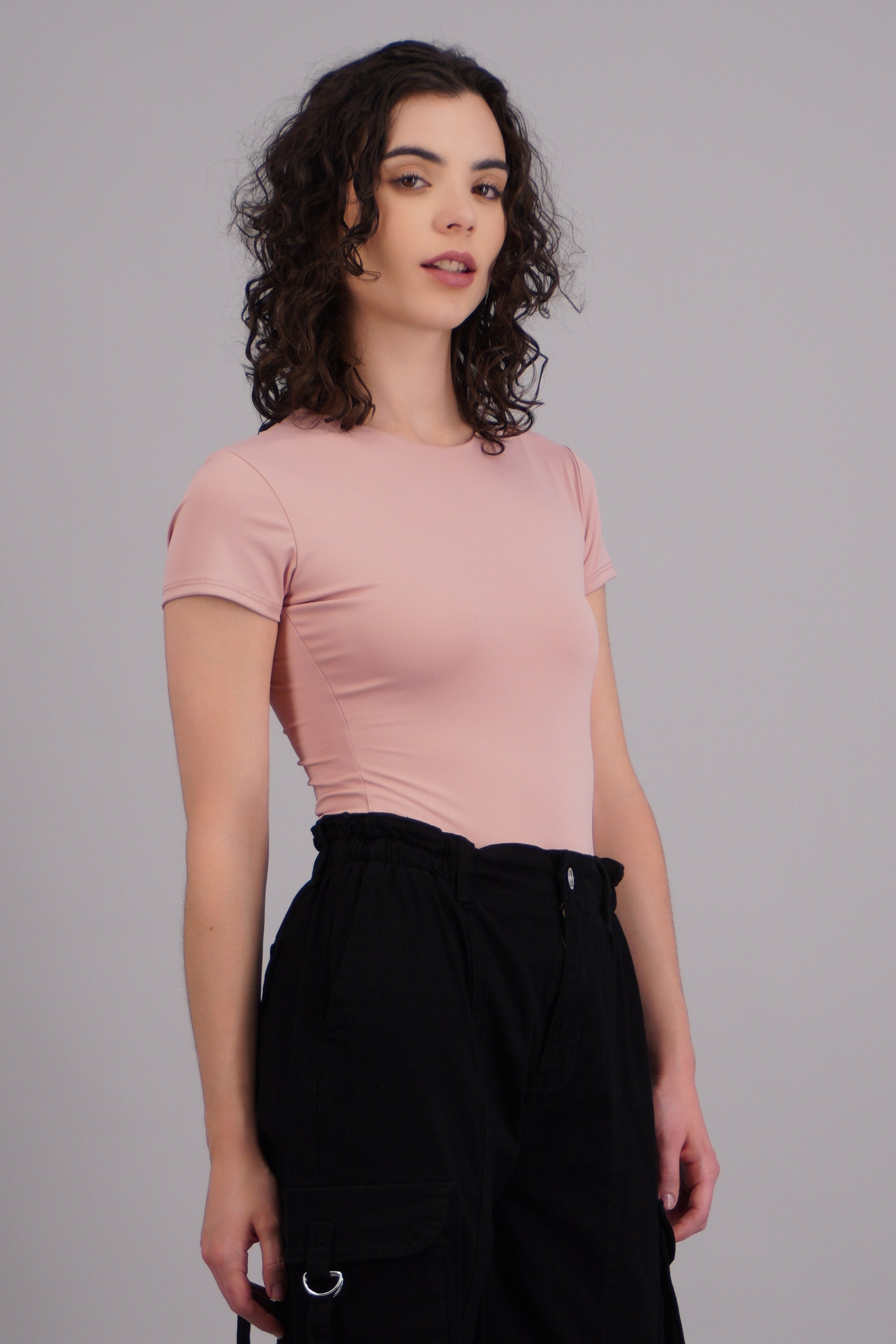 Body liso cuello redondo manga corta MALVA