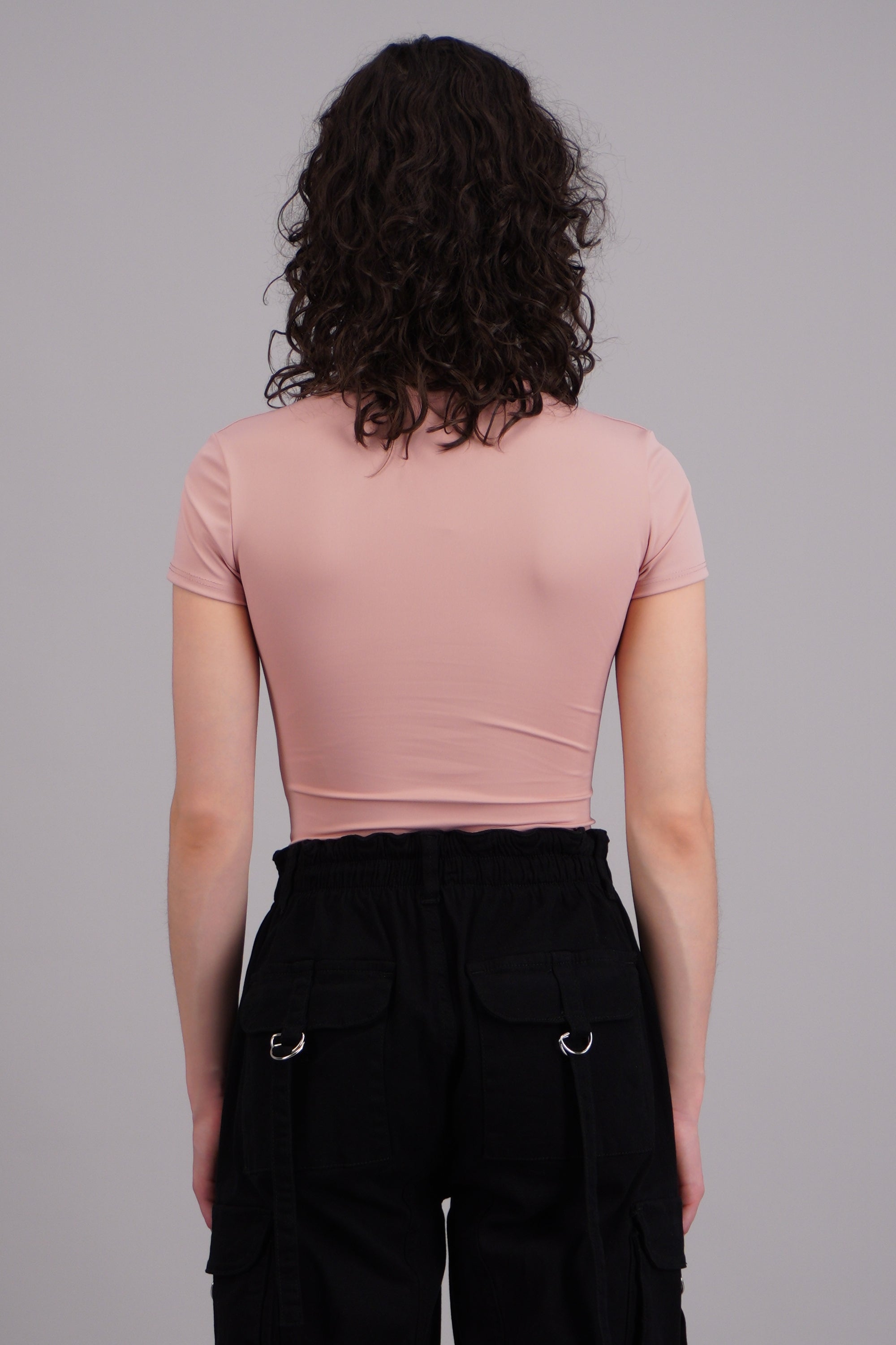 Body liso cuello redondo manga corta MALVA