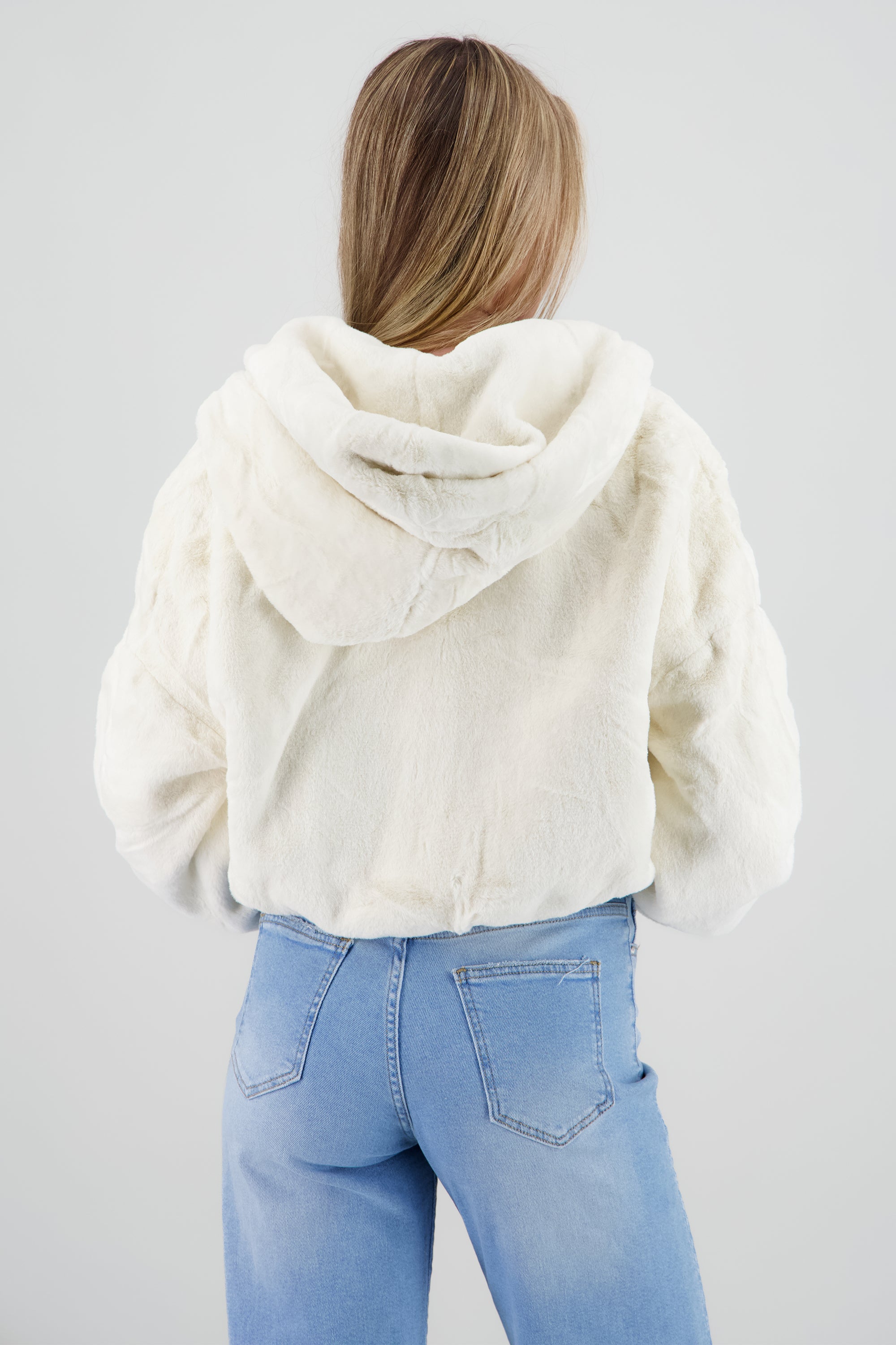 Bomber peluche con gorro HUESO