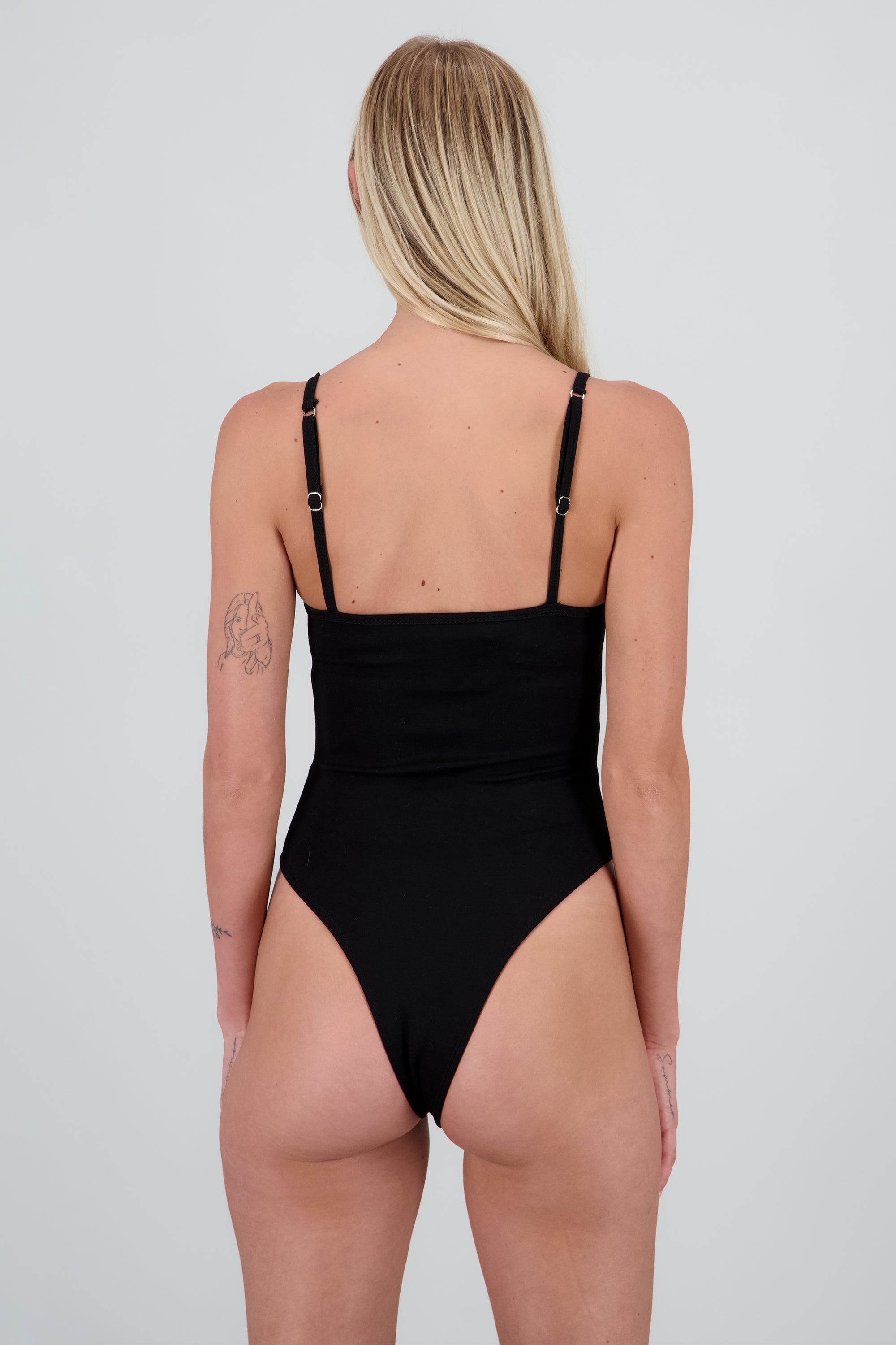 Bodysuit cuello v NEGRO