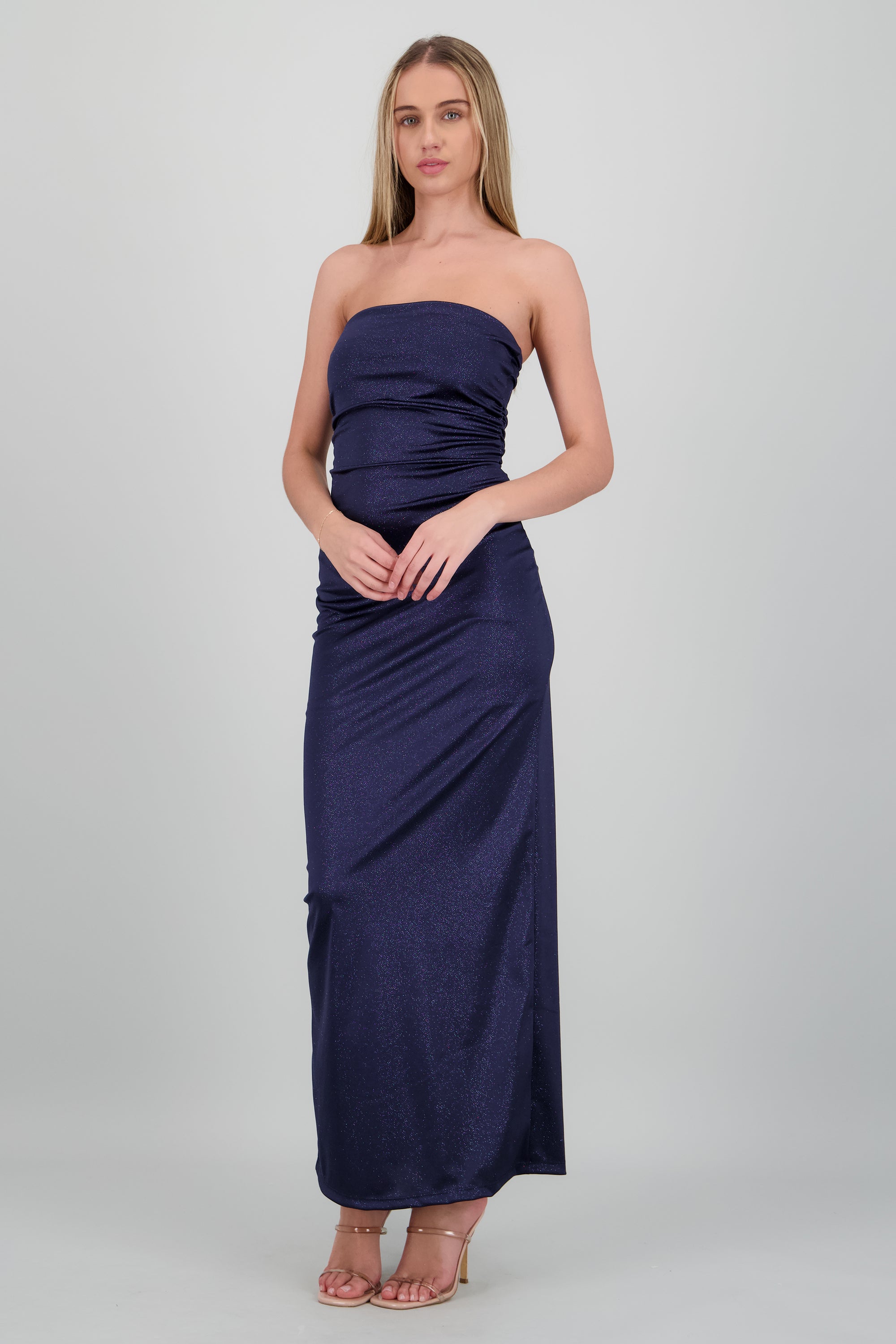 Vestido maxi plisado MARINO