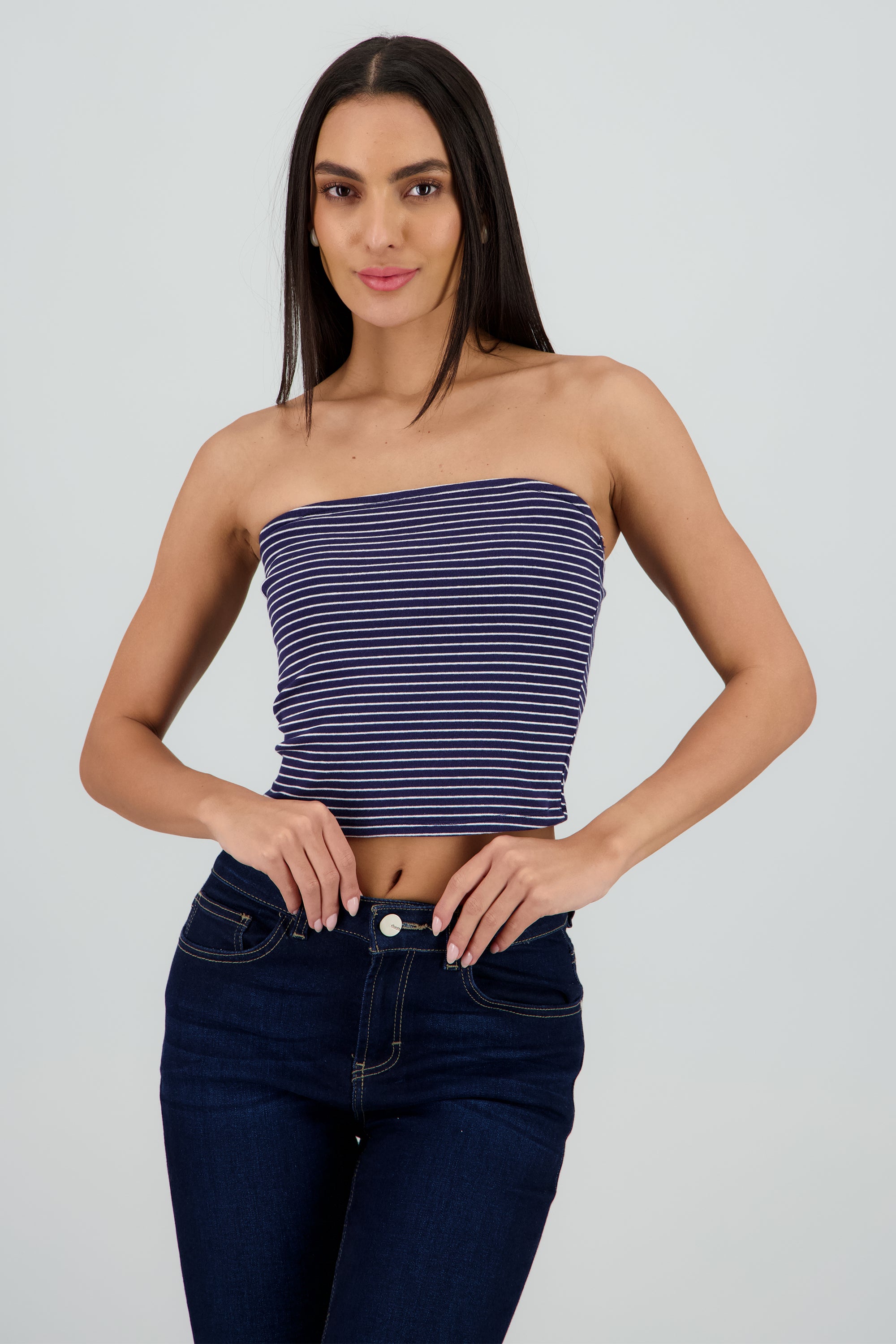 Top rayas strapless MARINO COMBO
