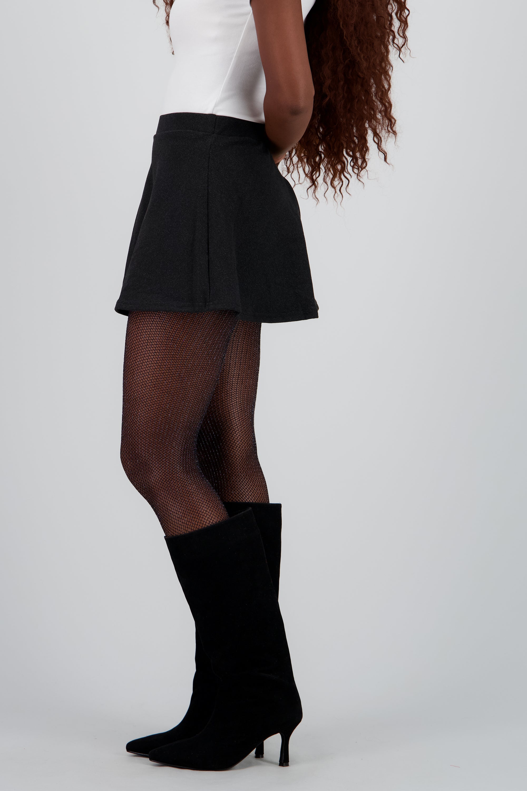 Falda short mini lisa PETROLEO