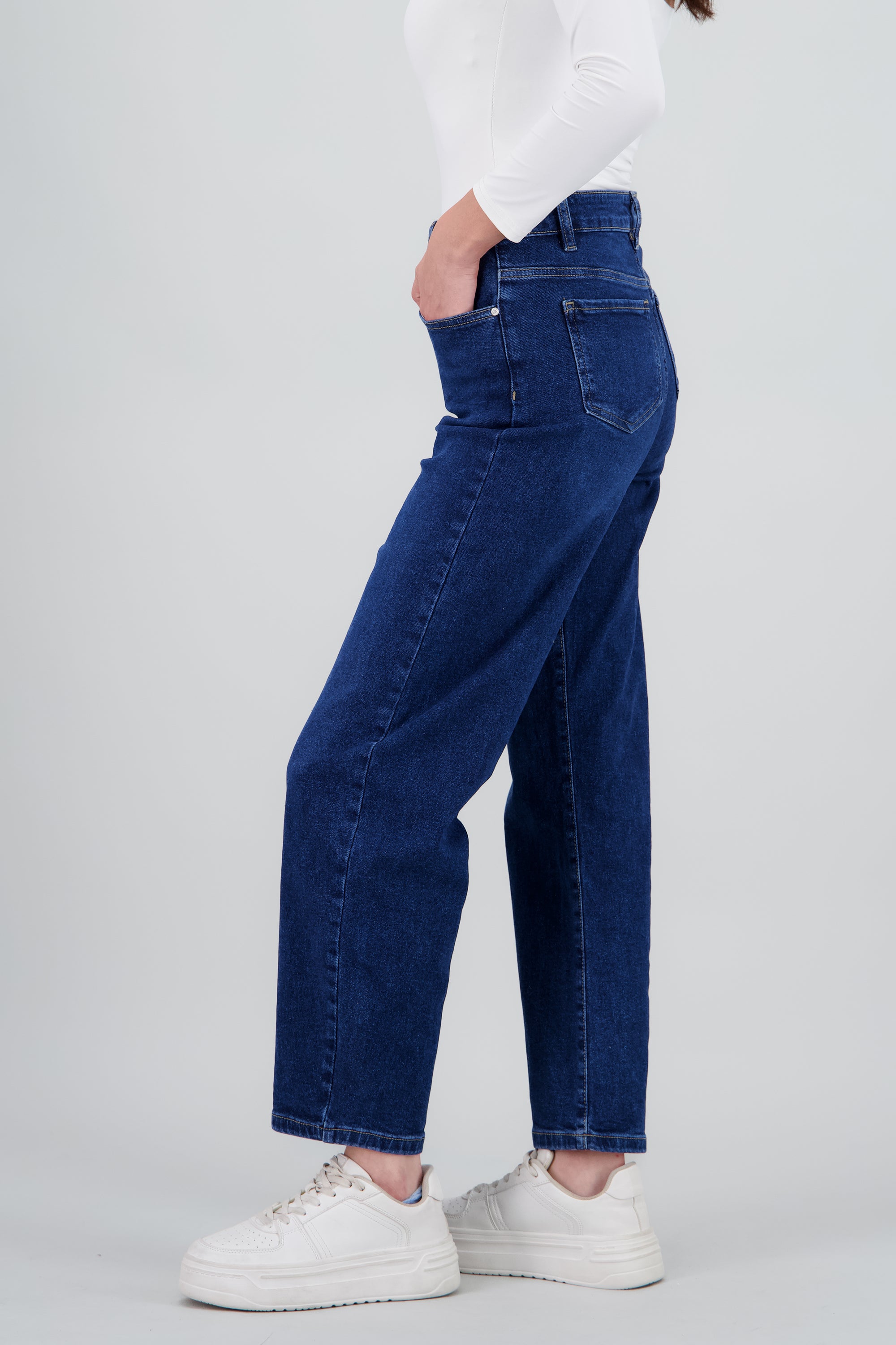 Jeans barrel mid rise MEDIUM WASH