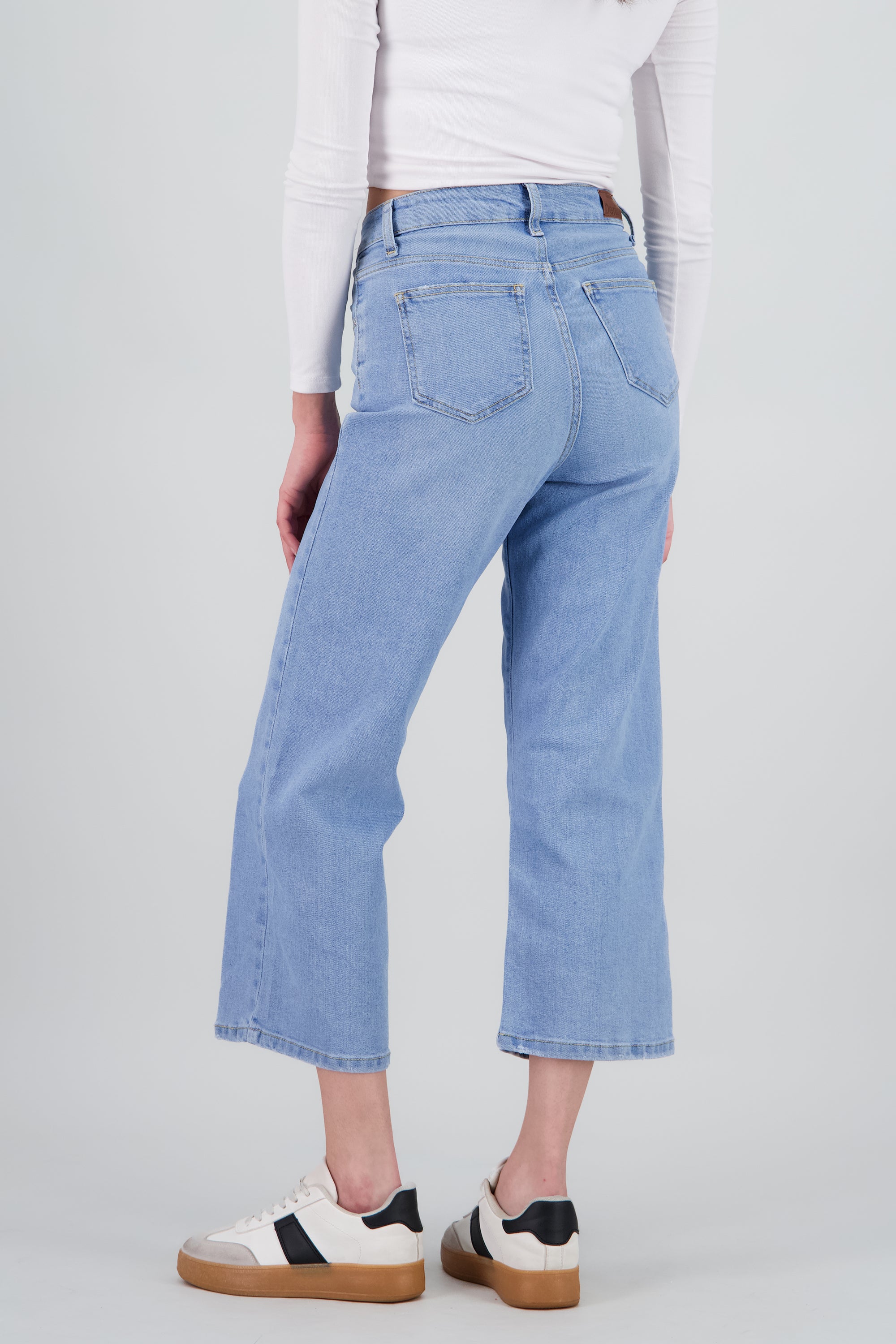 Jeans culotte mid rise LIGHT WASH