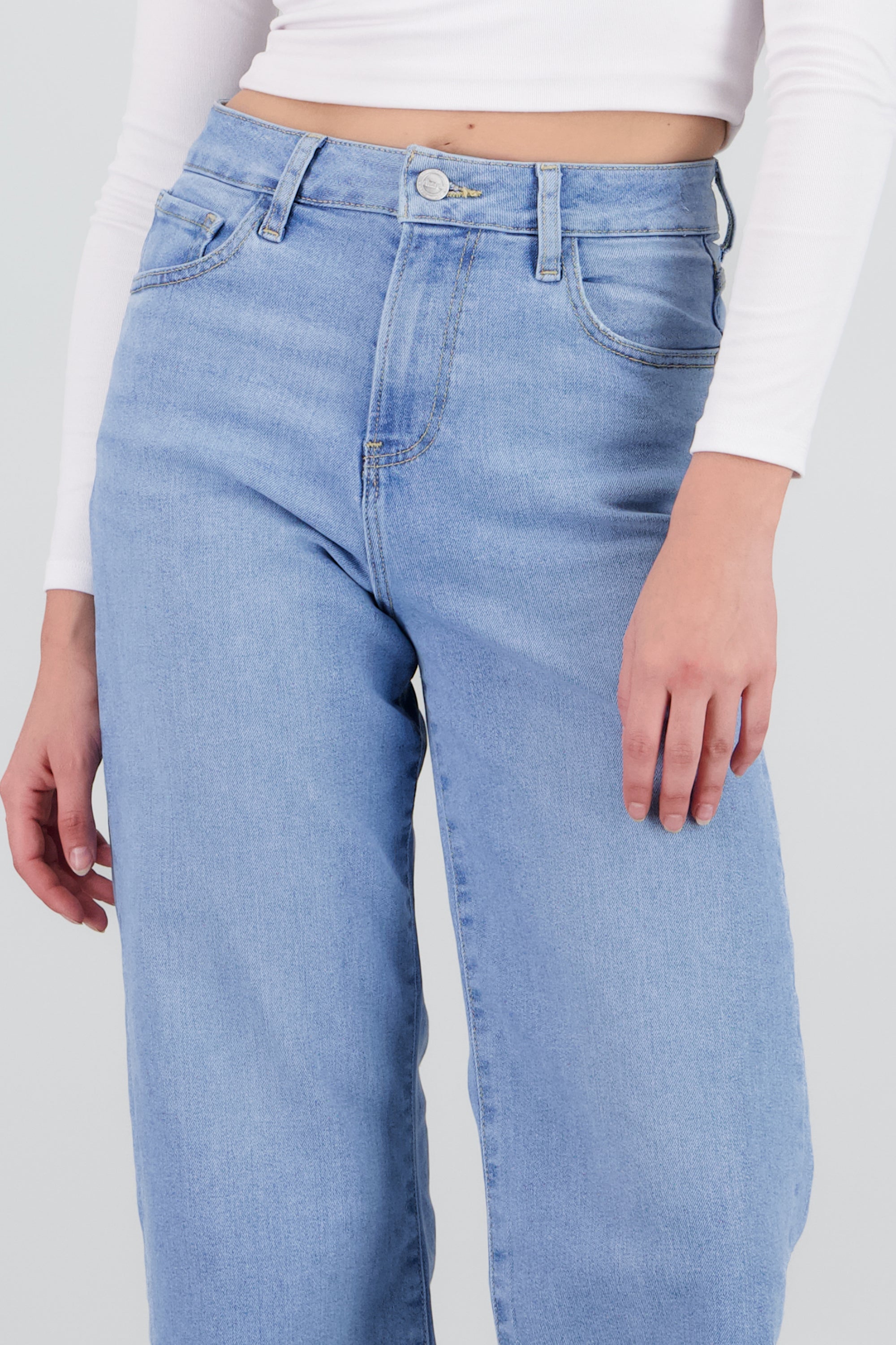 Jeans culotte mid rise LIGHT WASH