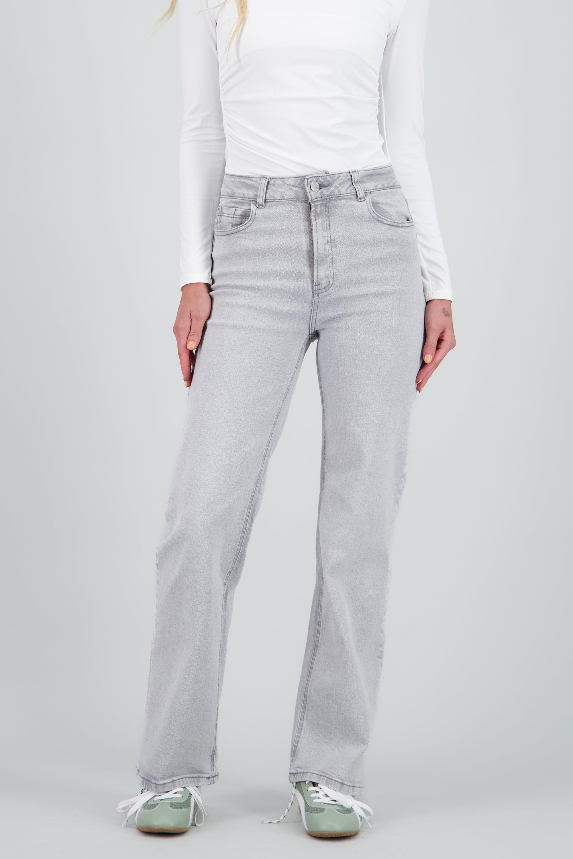Jeans straight slim GRIS CLARO