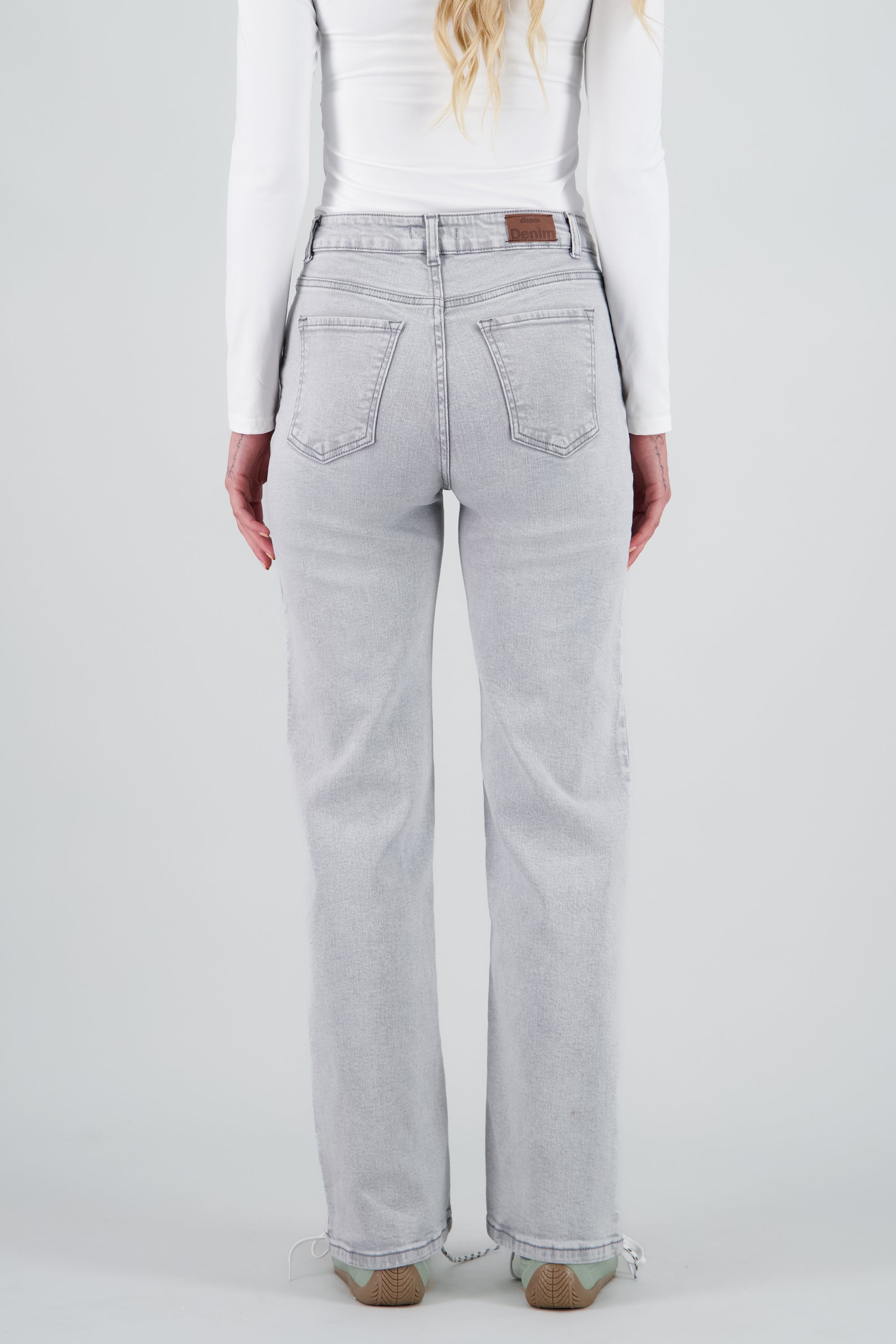 Jeans straight slim GRIS CLARO