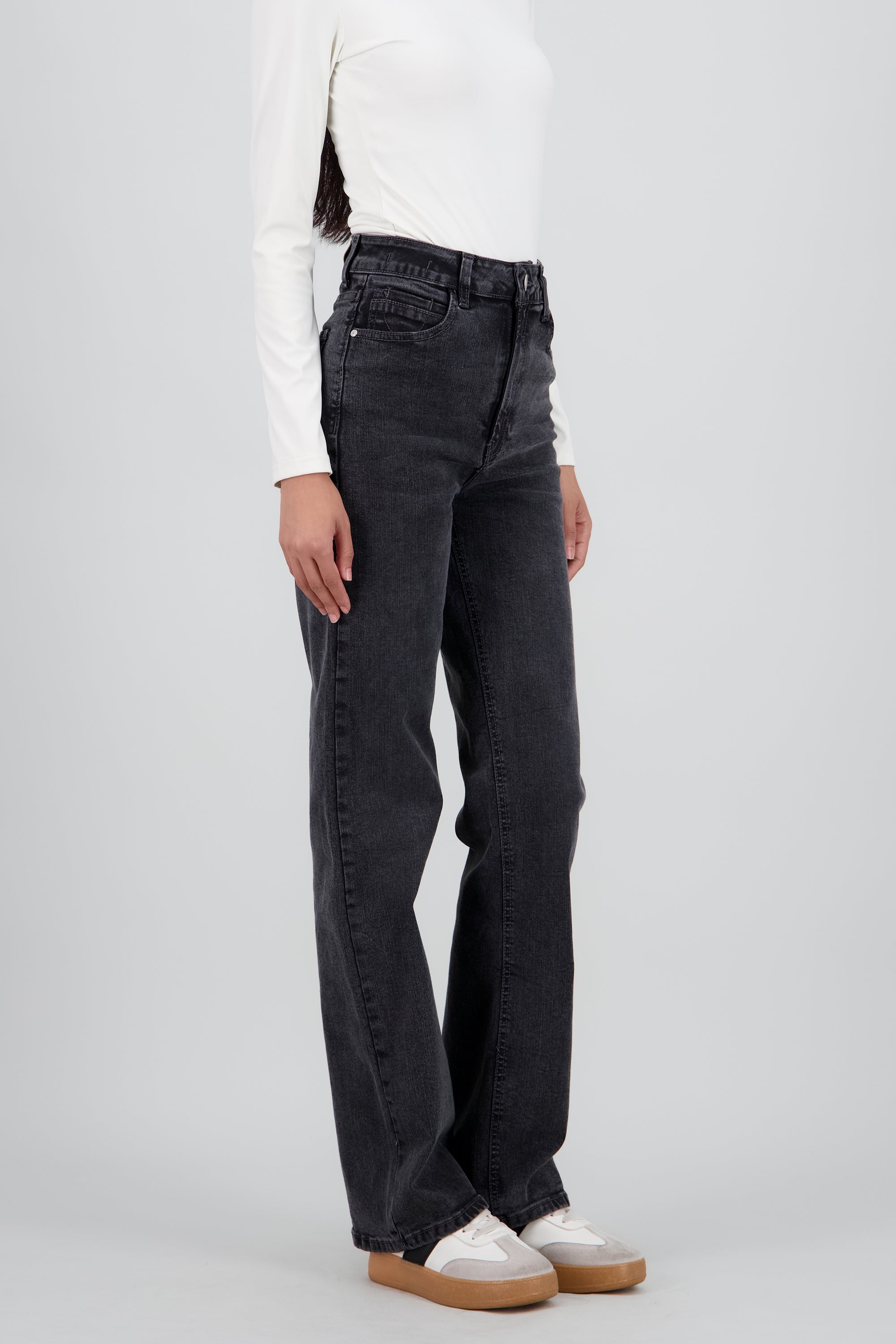 Jeans straight slim GRIS OBSCURO