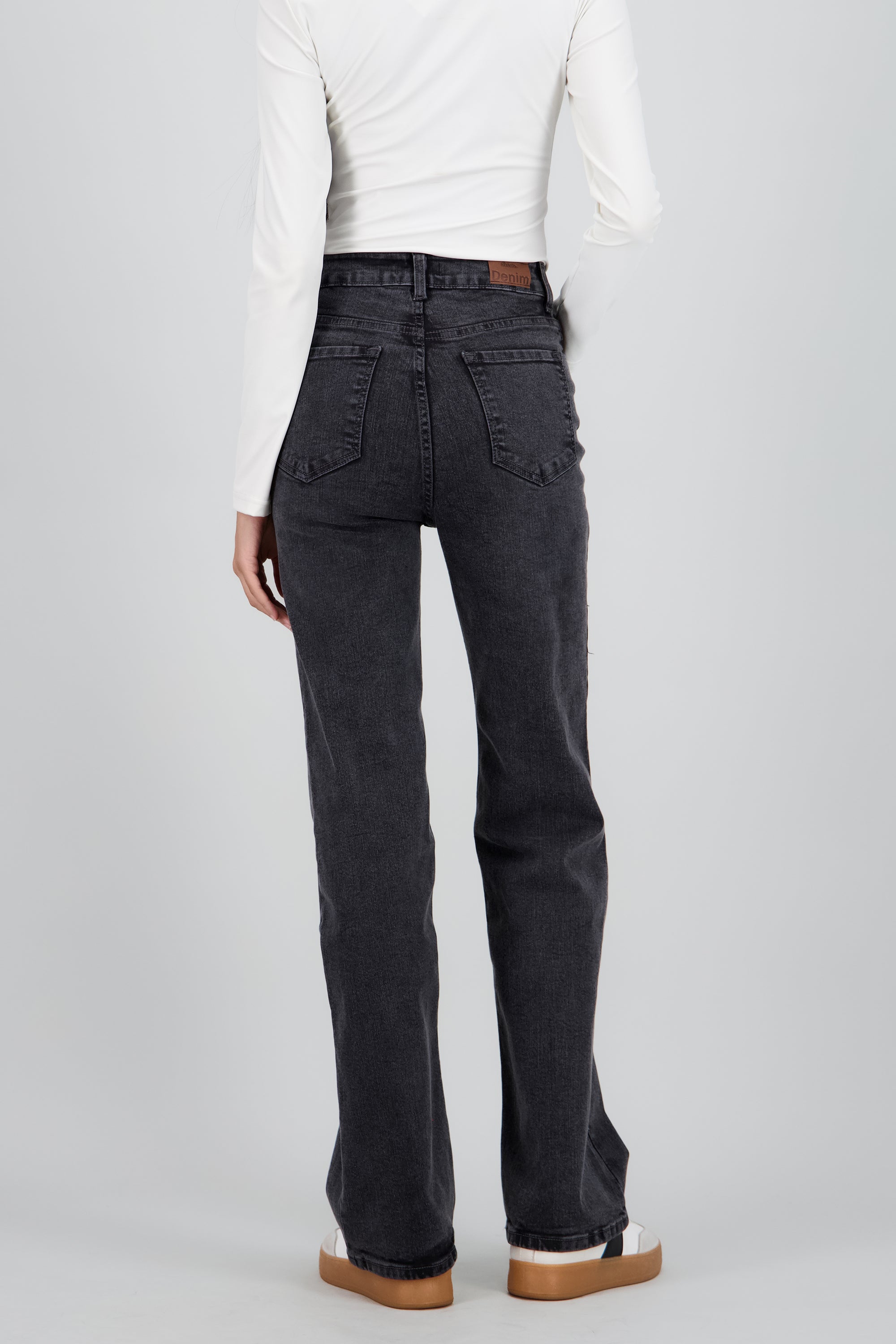 Jeans straight slim GRIS OBSCURO