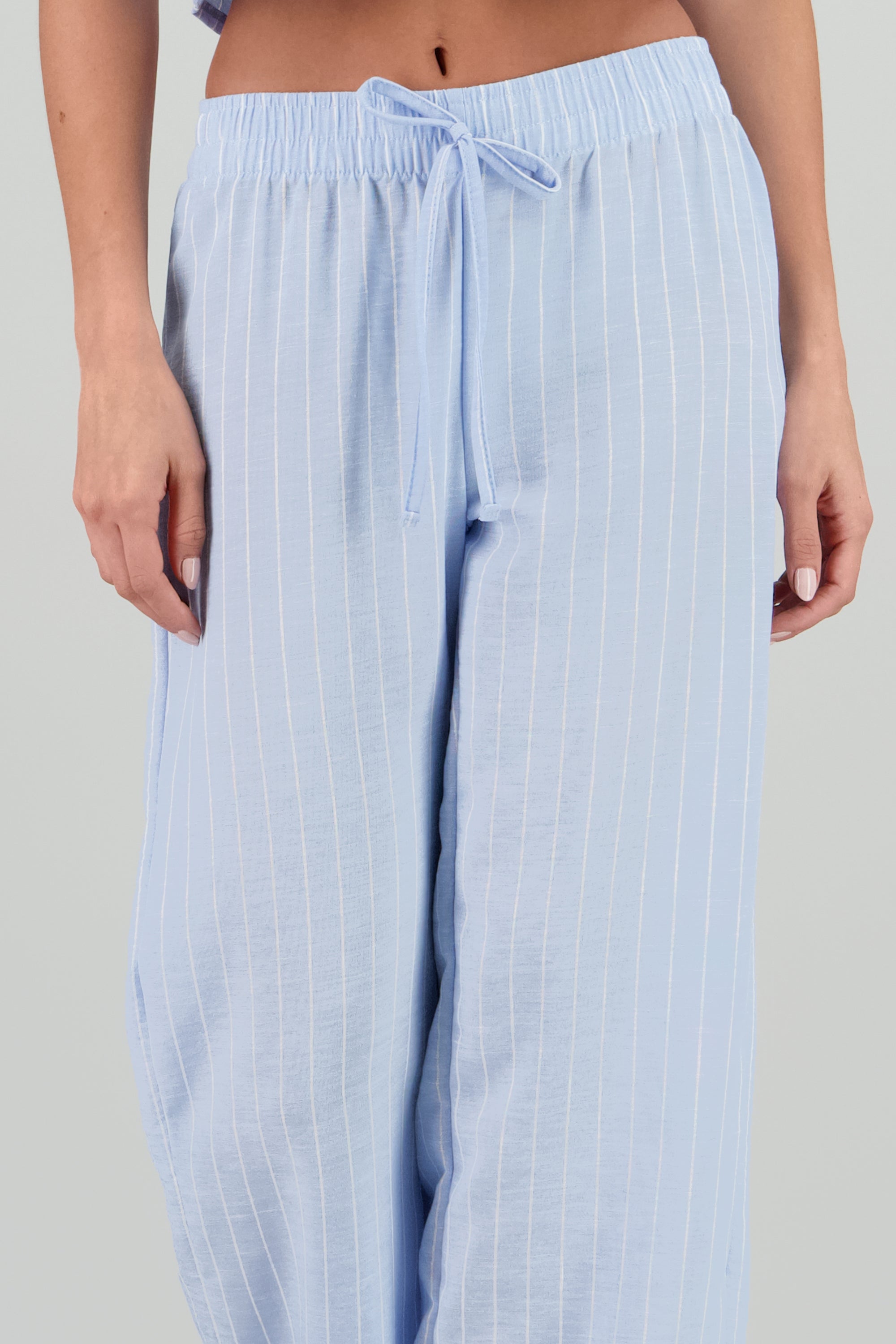 Pantalon rayas fluido AZUL PASTEL