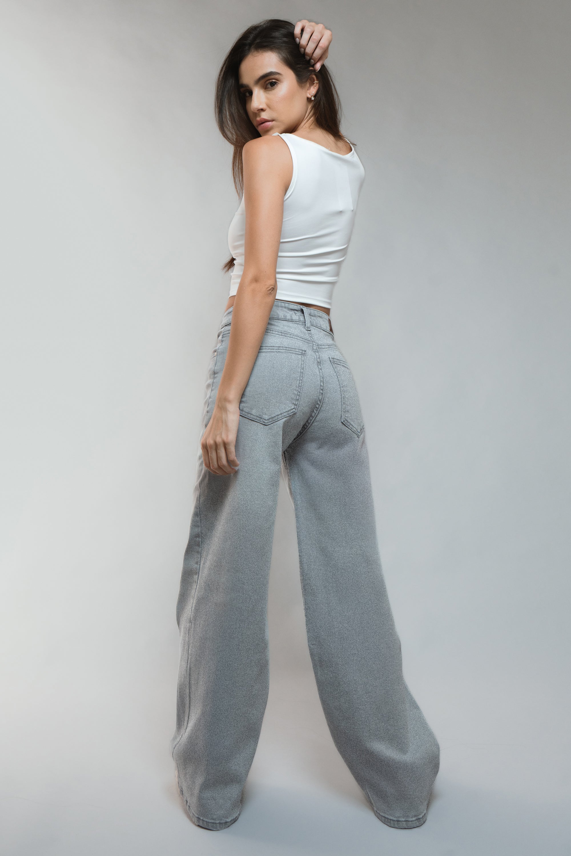 Jeans wide leg amplios