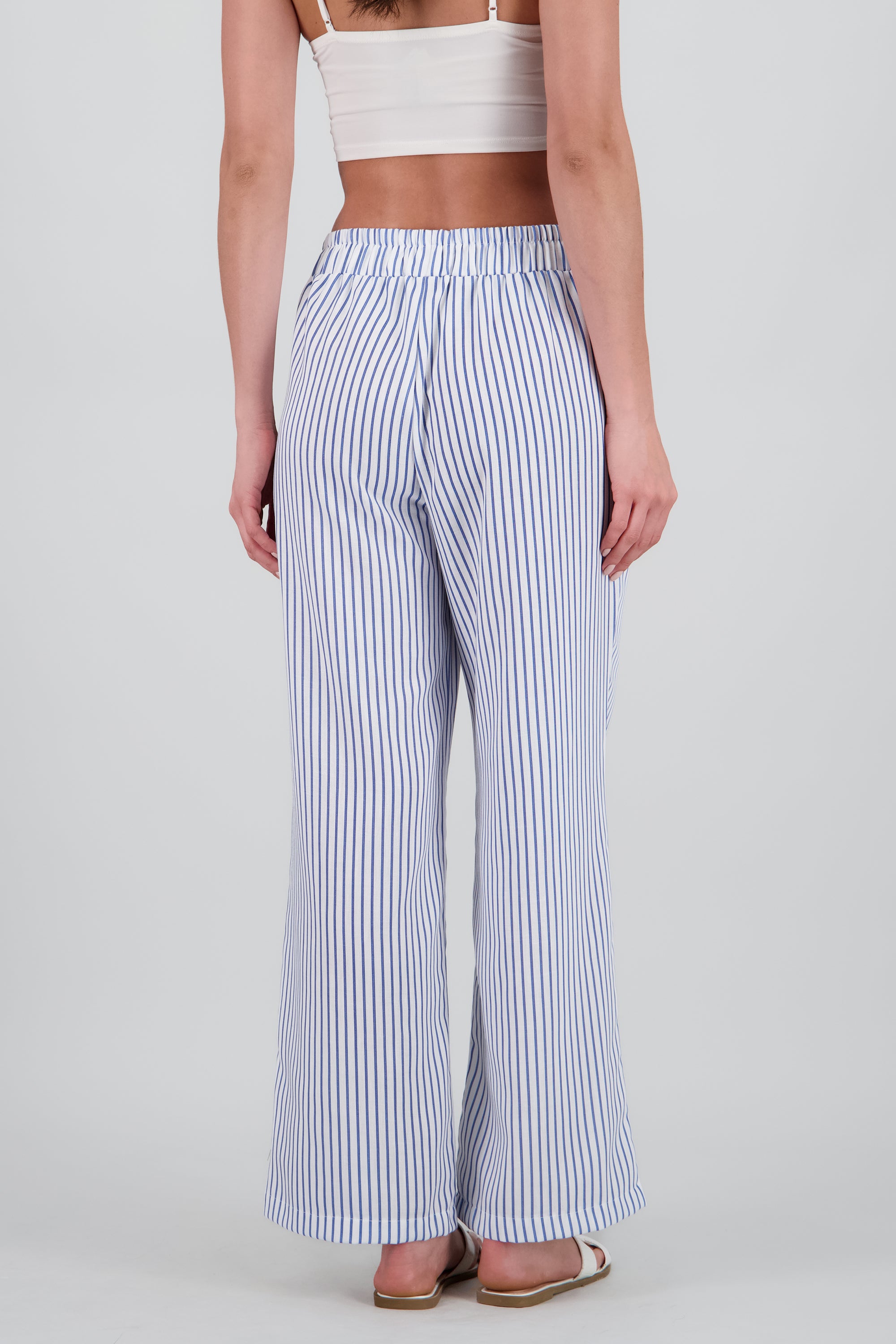 Pantalon fluido detalle jareta AZUL