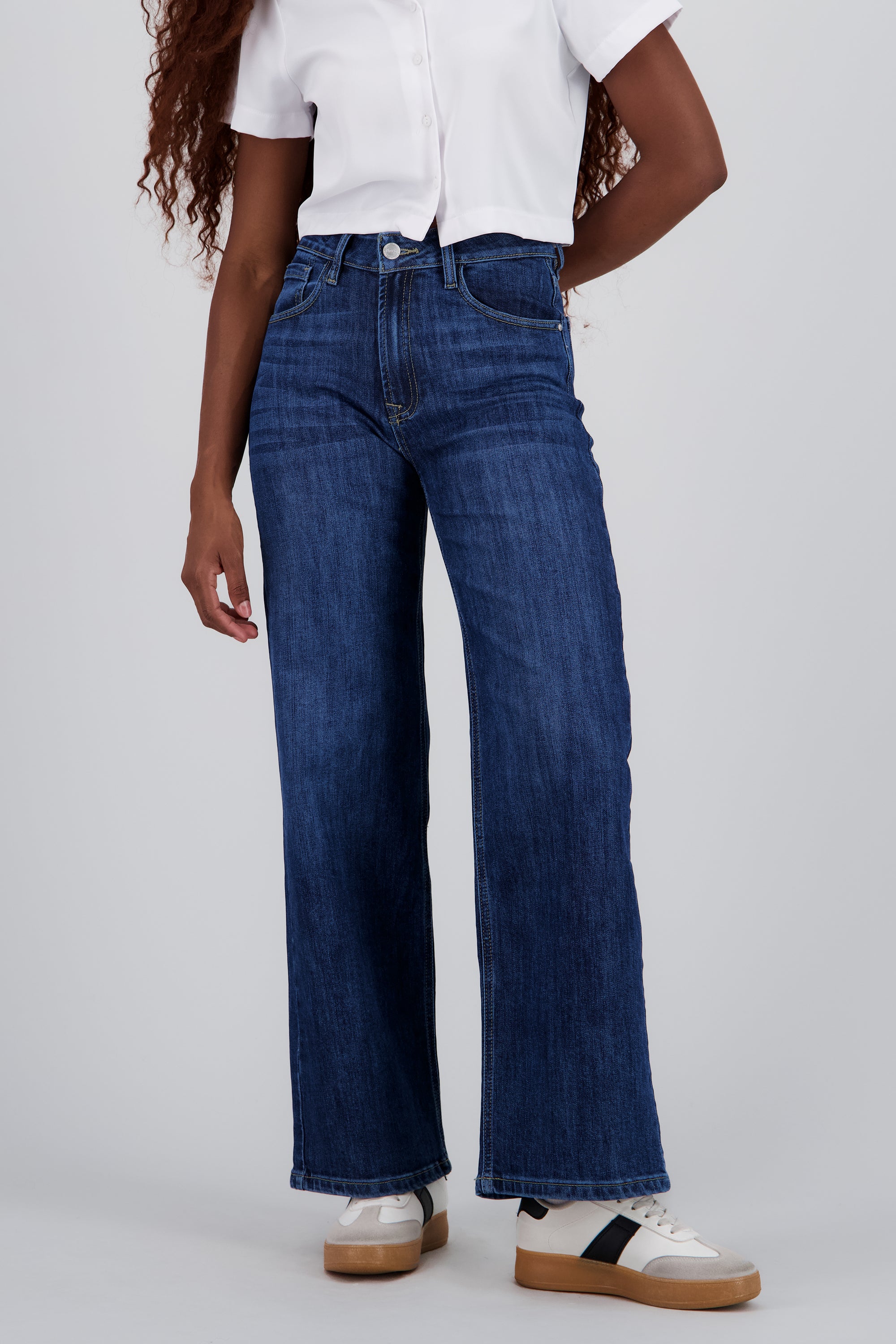 Jeans wide leg ultra confort DARK WASH