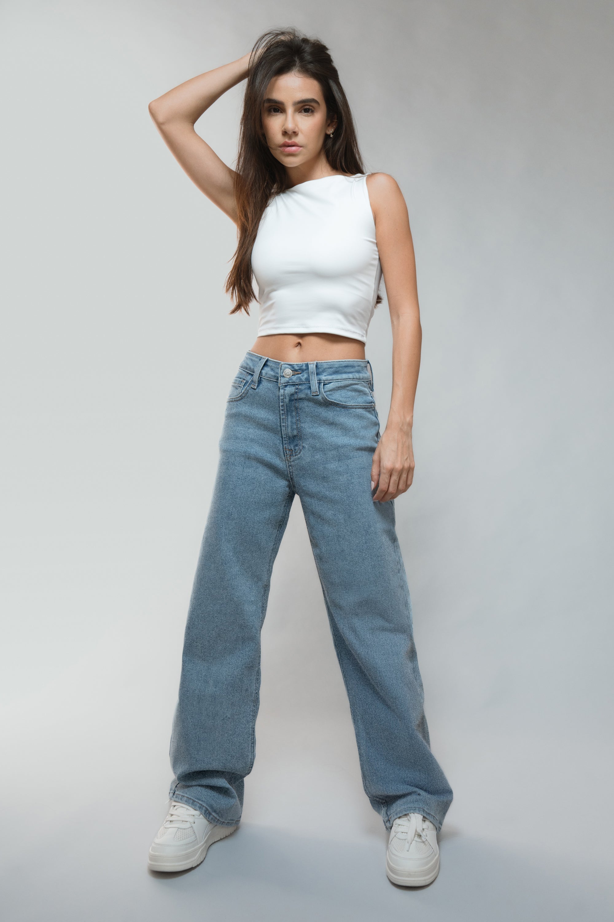 Jeans wide leg ultra confort