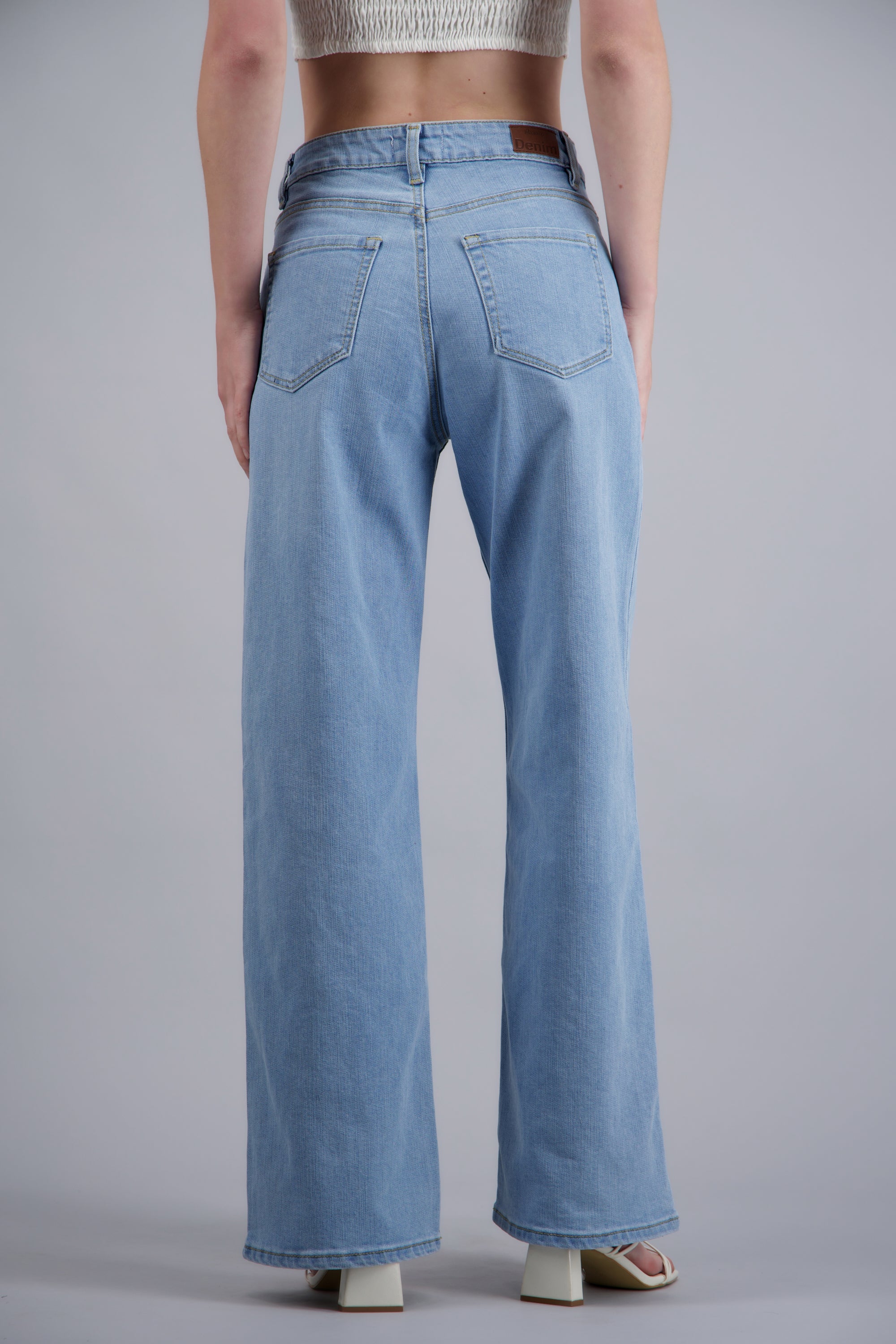 JEANS WIDE LEG ULTRA CONFORT SUPER BLEACHED