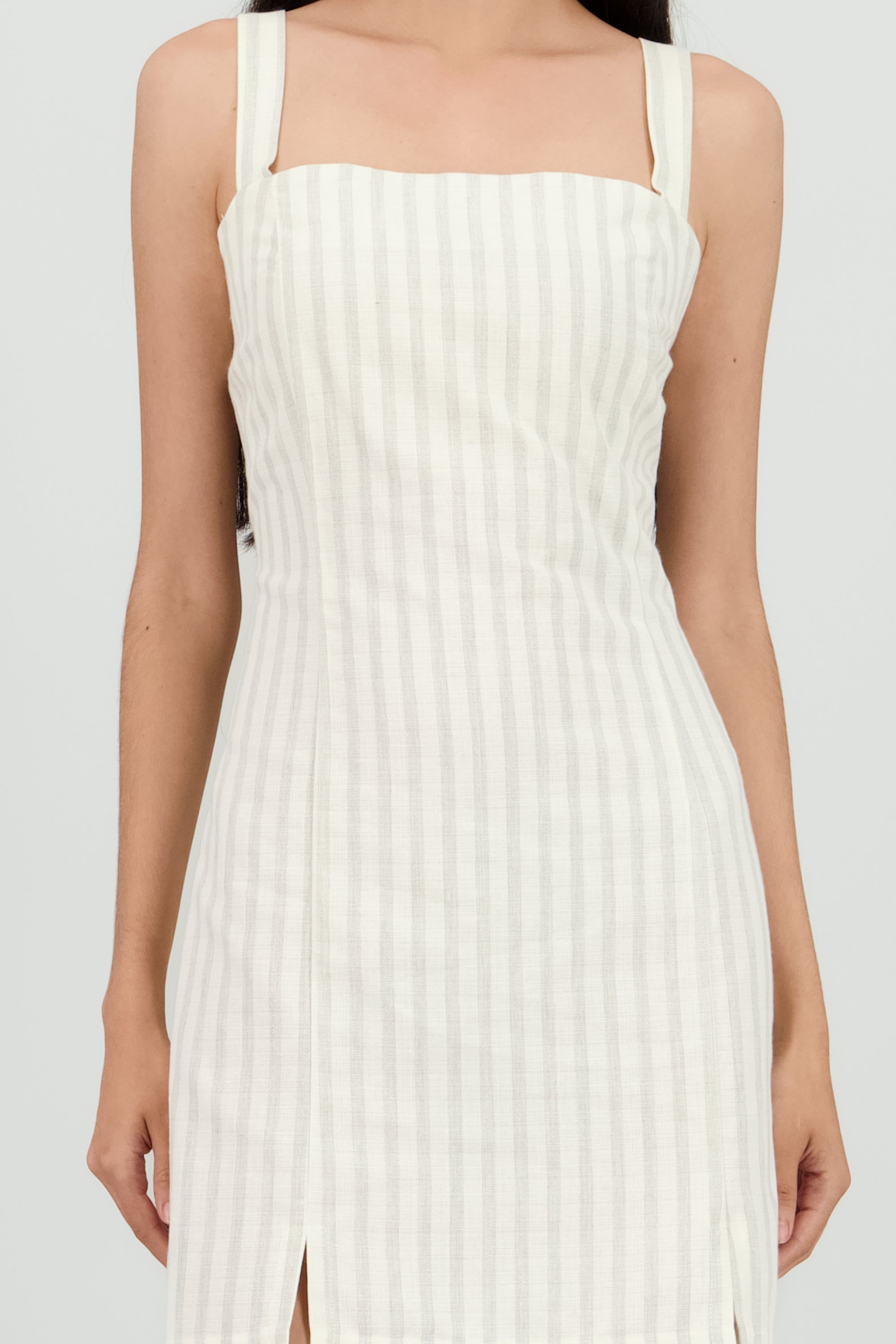 Vestido mini tirantes ligero HUESO COMBO