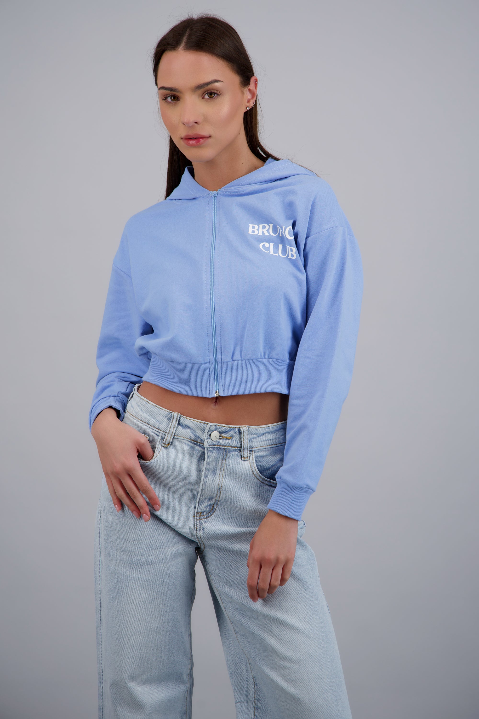 Sudadera Brunch Club AZUL PASTEL