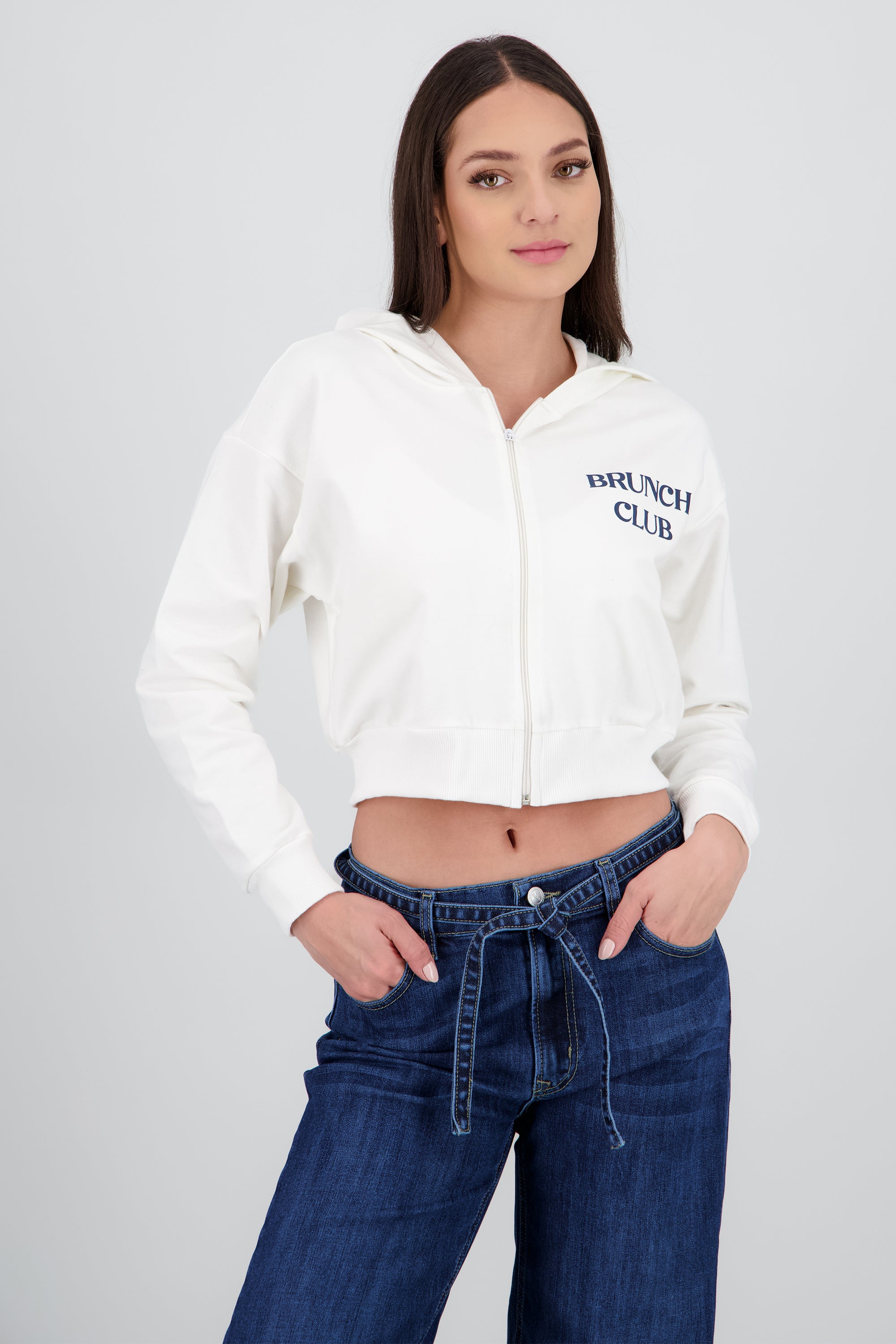 Sudadera Brunch Club BLANCO