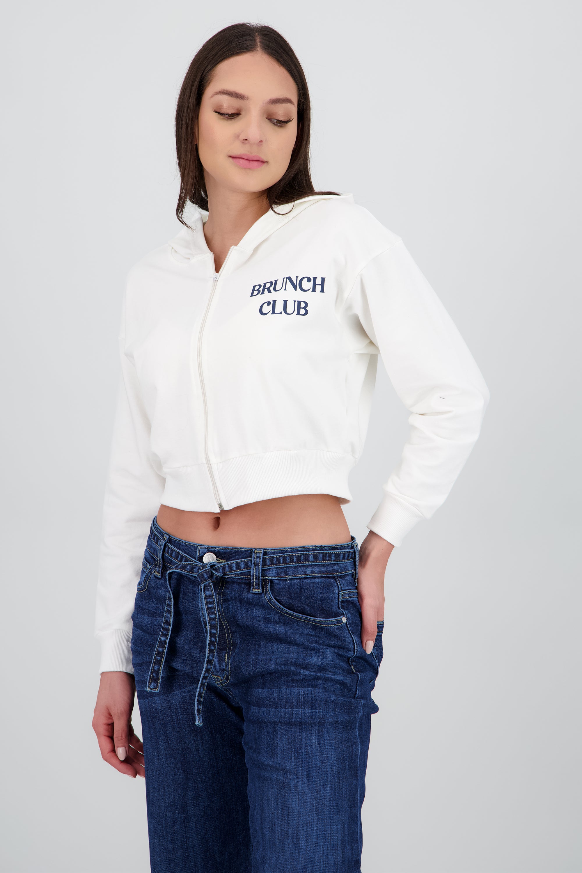 Sudadera Brunch Club BLANCO