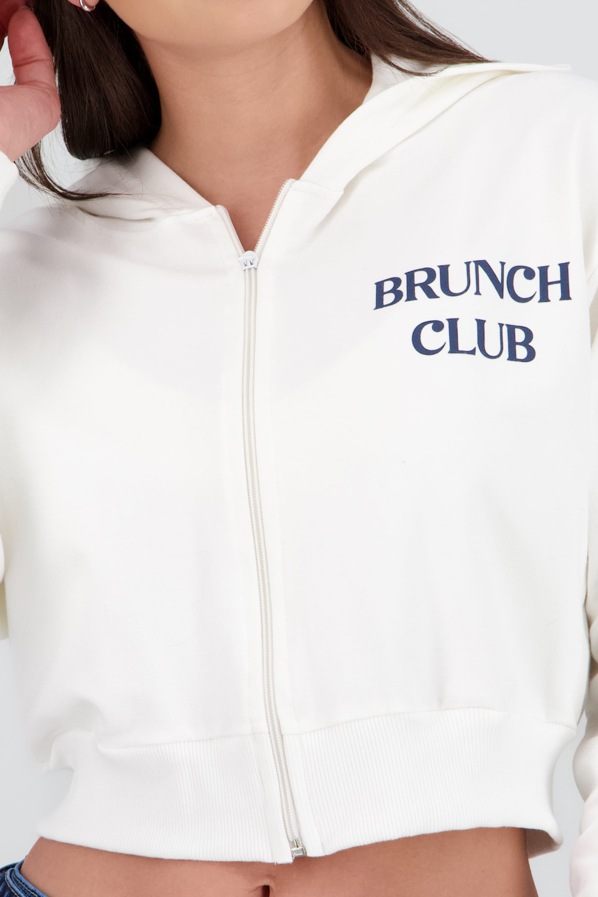 Sudadera Brunch Club BLANCO