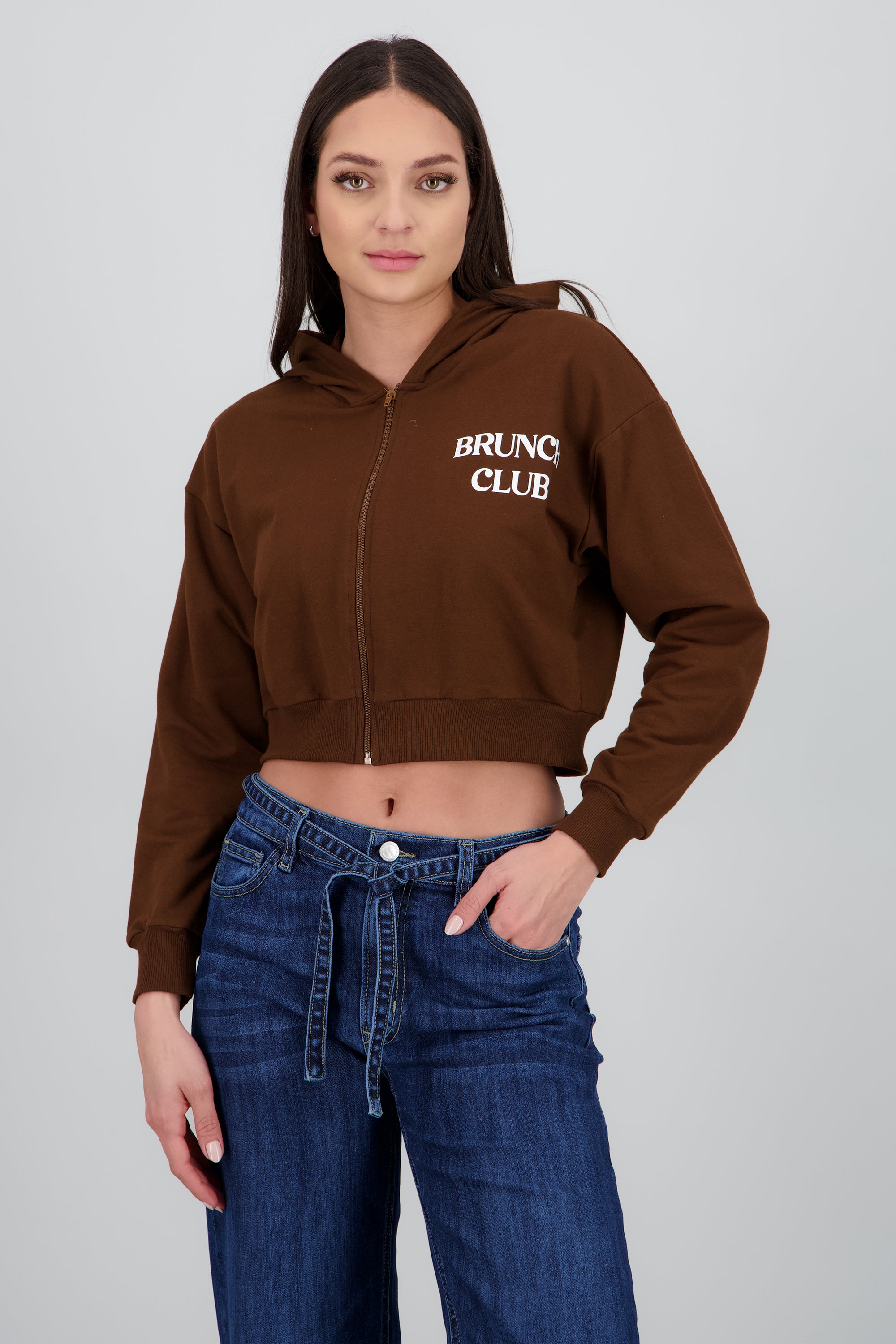 Sudadera Brunch Club CHOCOLATE