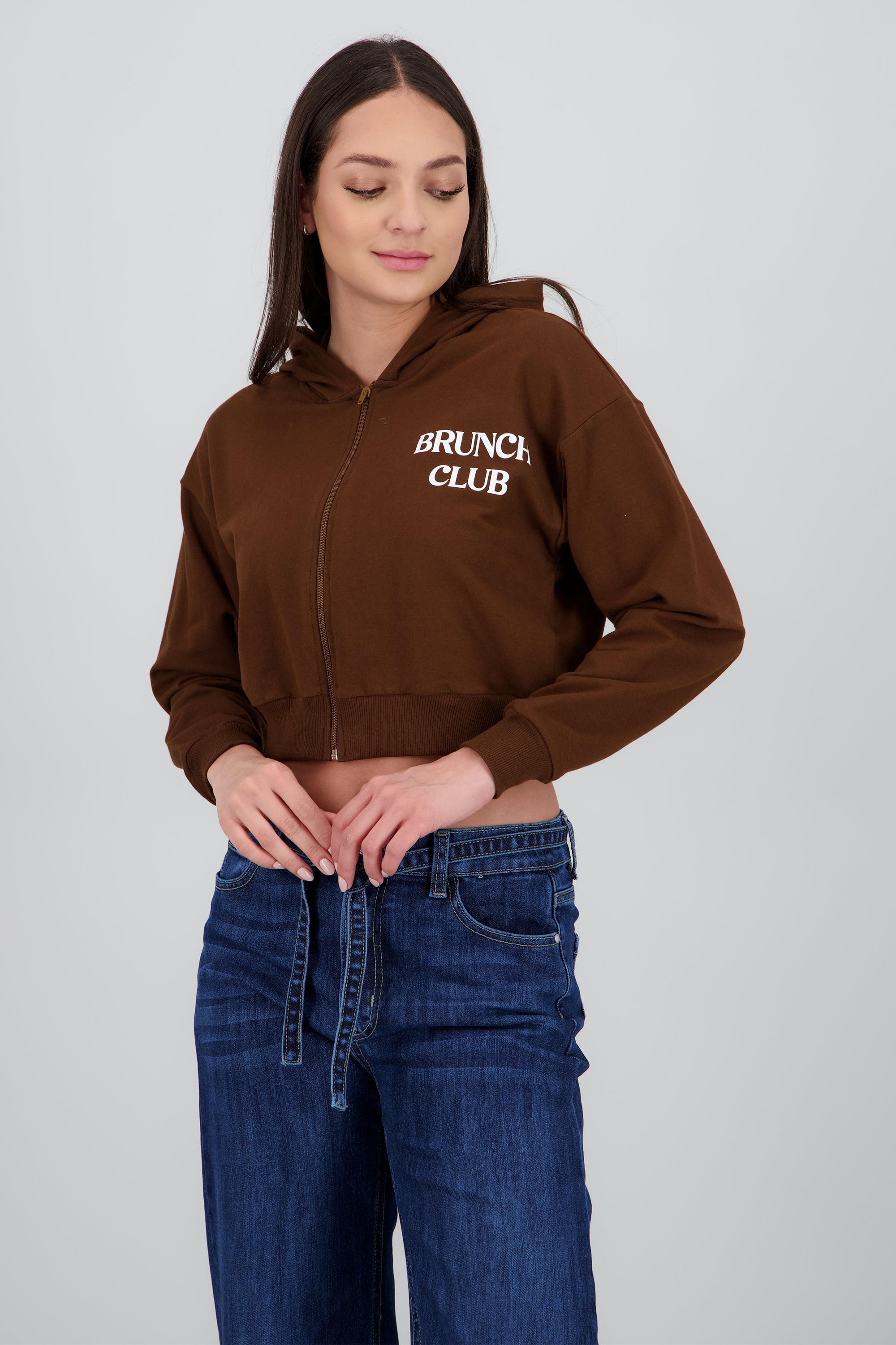 Sudadera Brunch Club CHOCOLATE