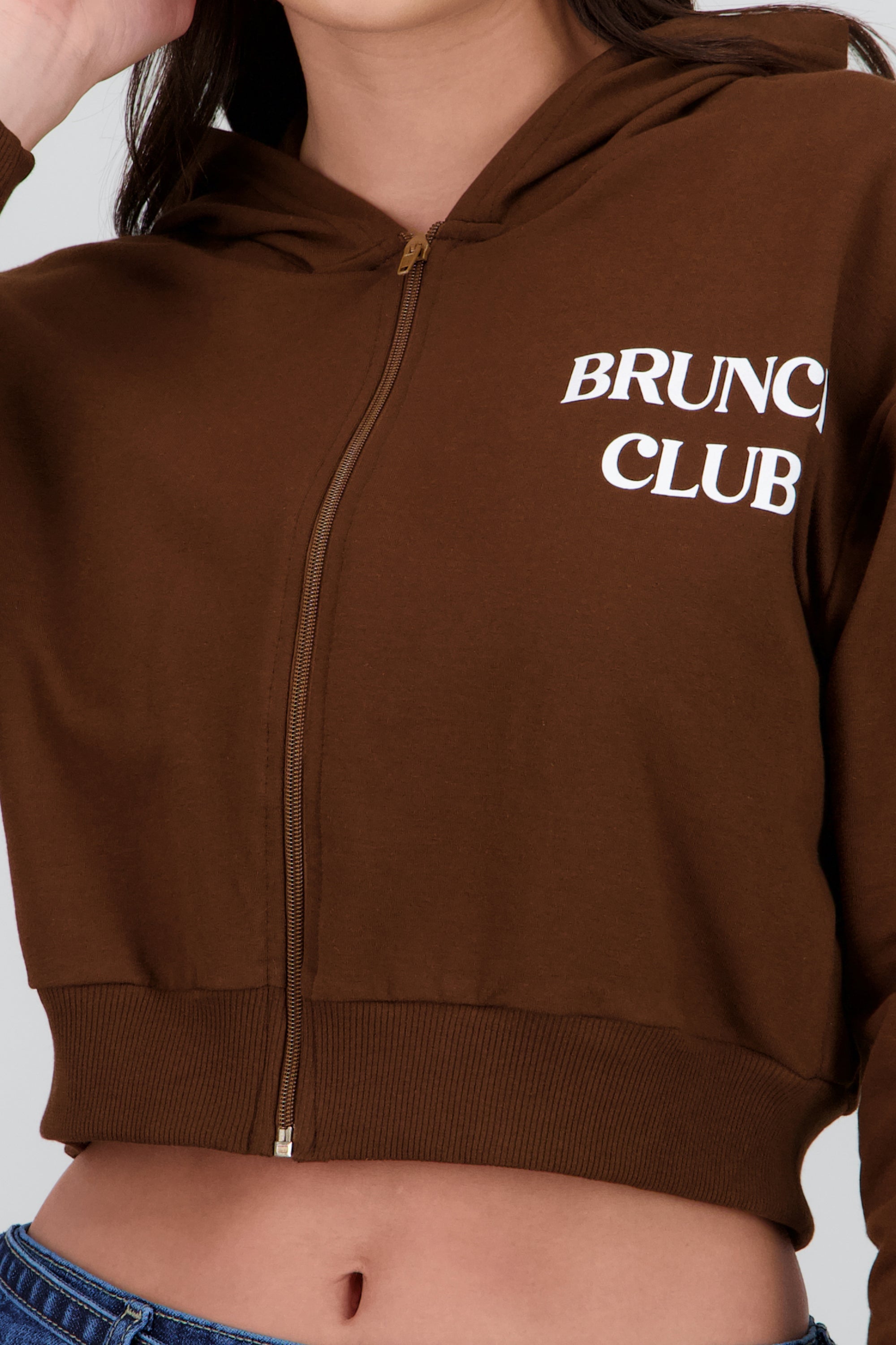 Sudadera Brunch Club CHOCOLATE