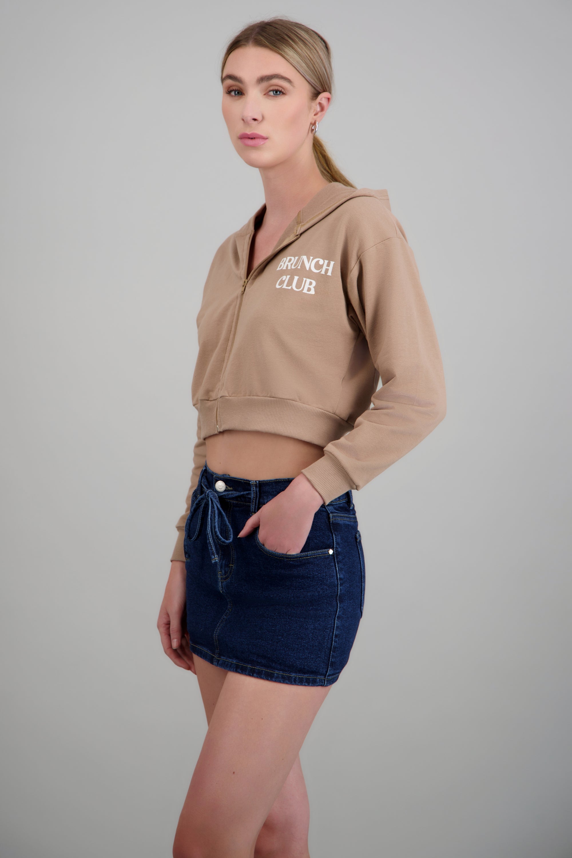 Sudadera Brunch Club KHAKI