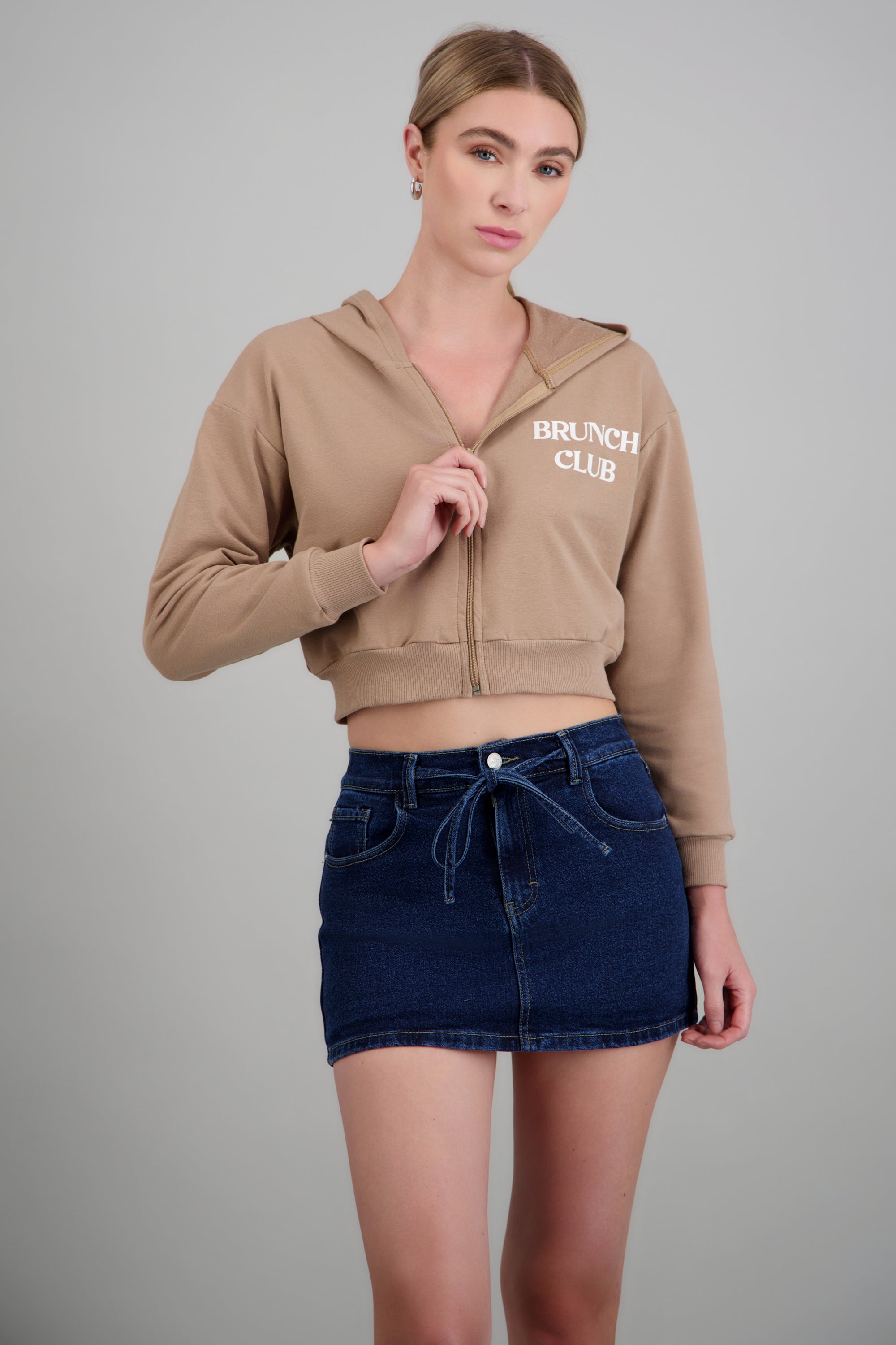 Sudadera Brunch Club KHAKI