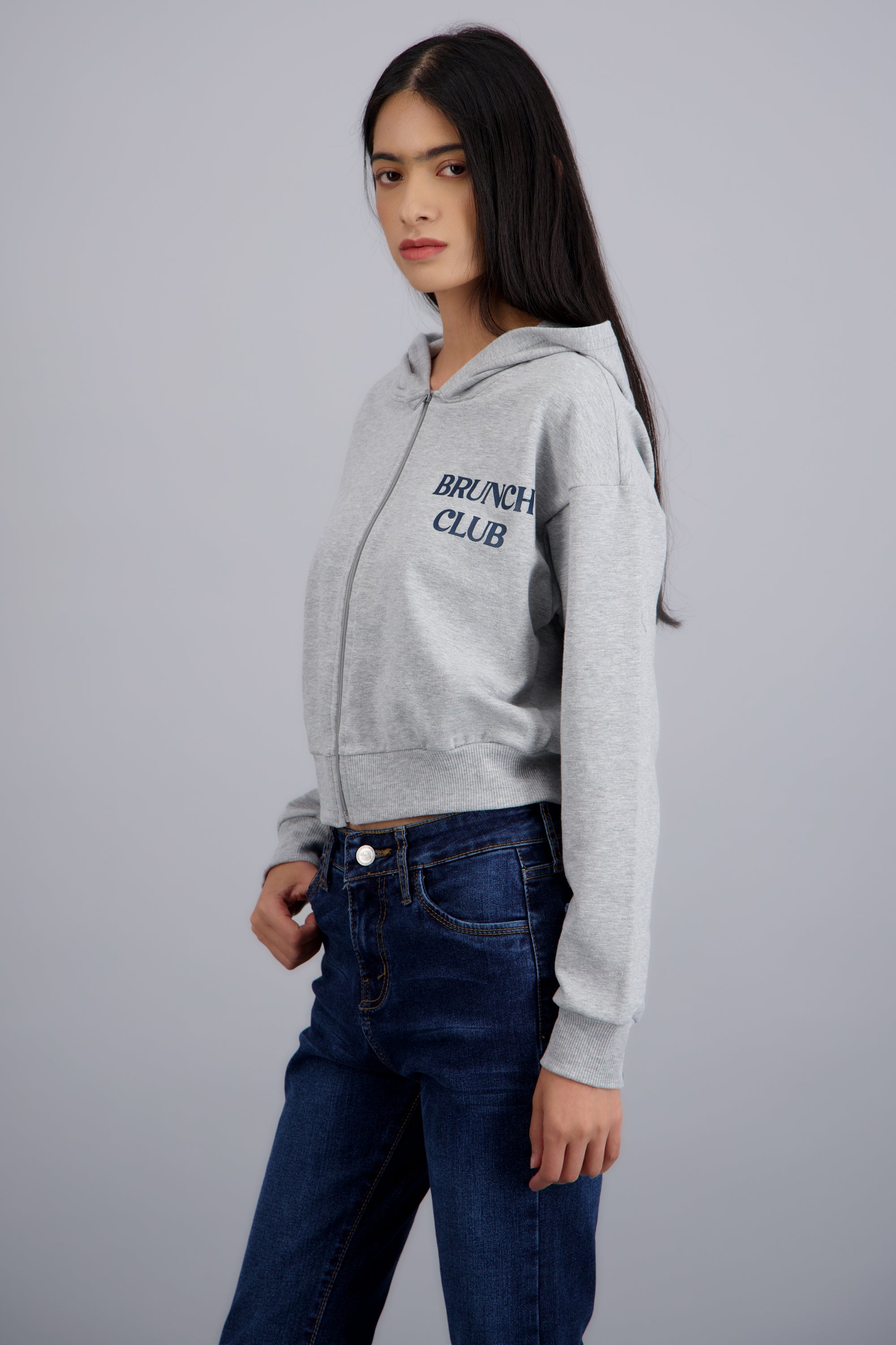 Sudadera Brunch Club GRIS CLARO