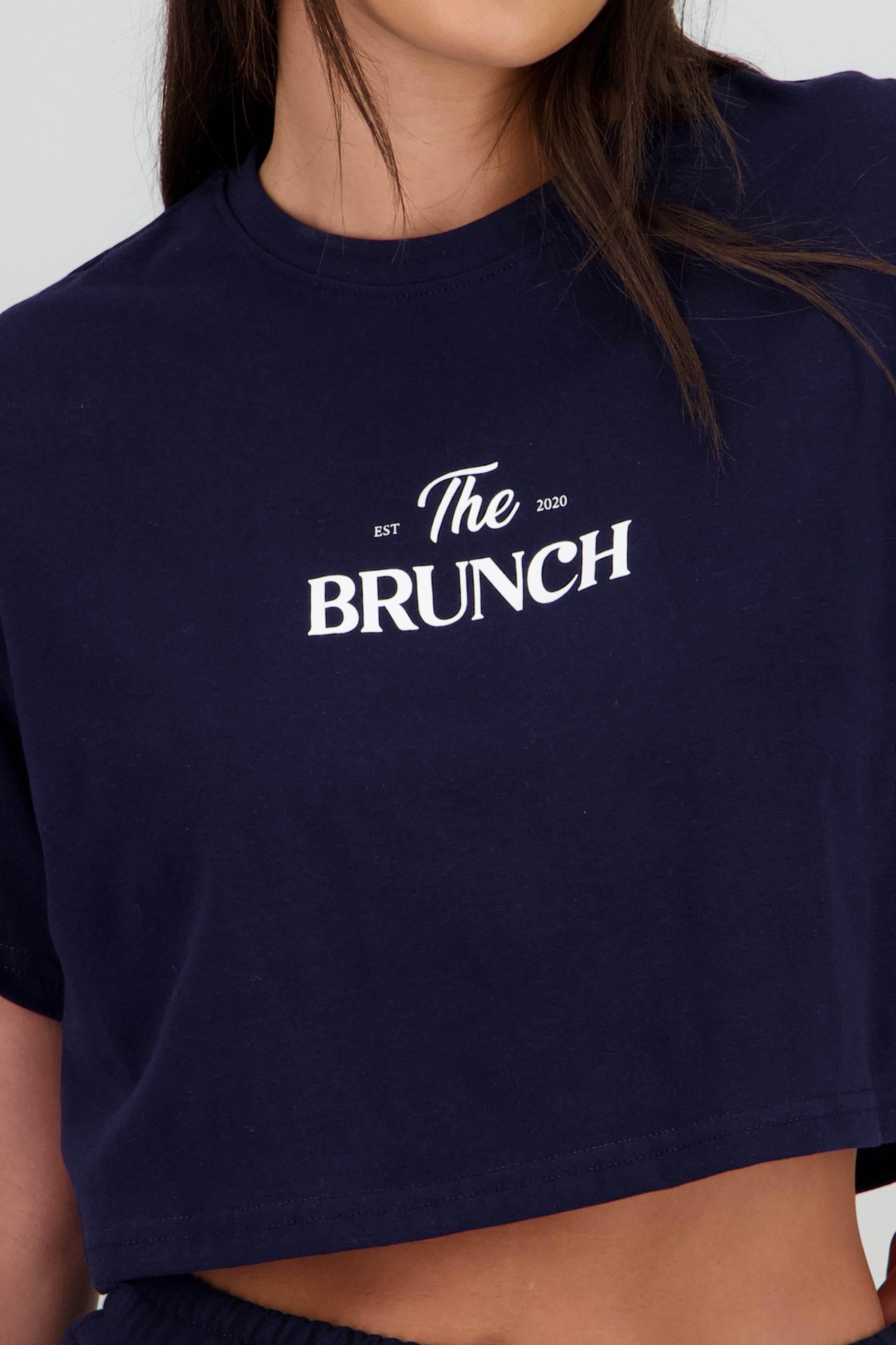Playera crop The Brunch MARINO