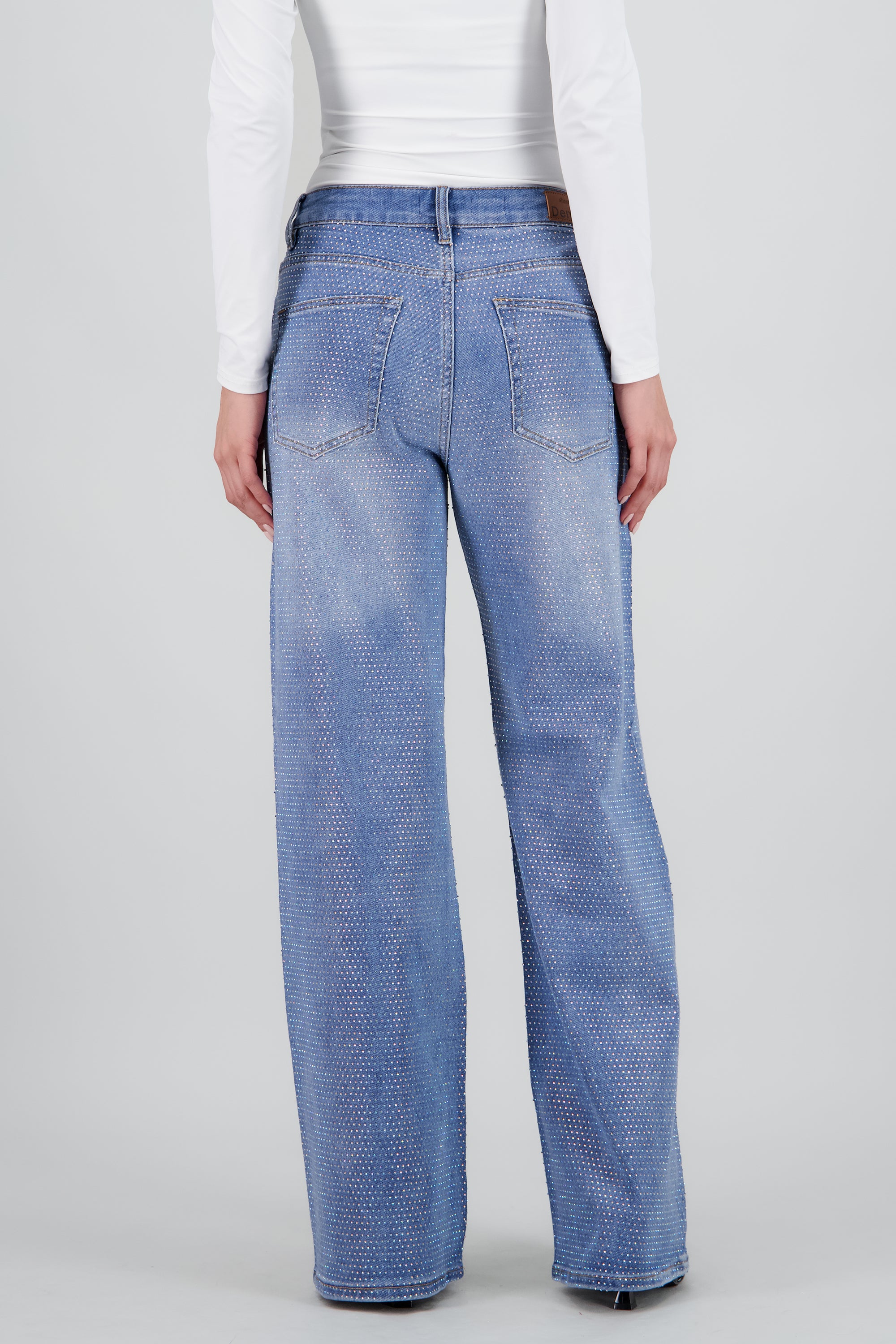 Jeans wide leg full brillo LIGHT WASH
