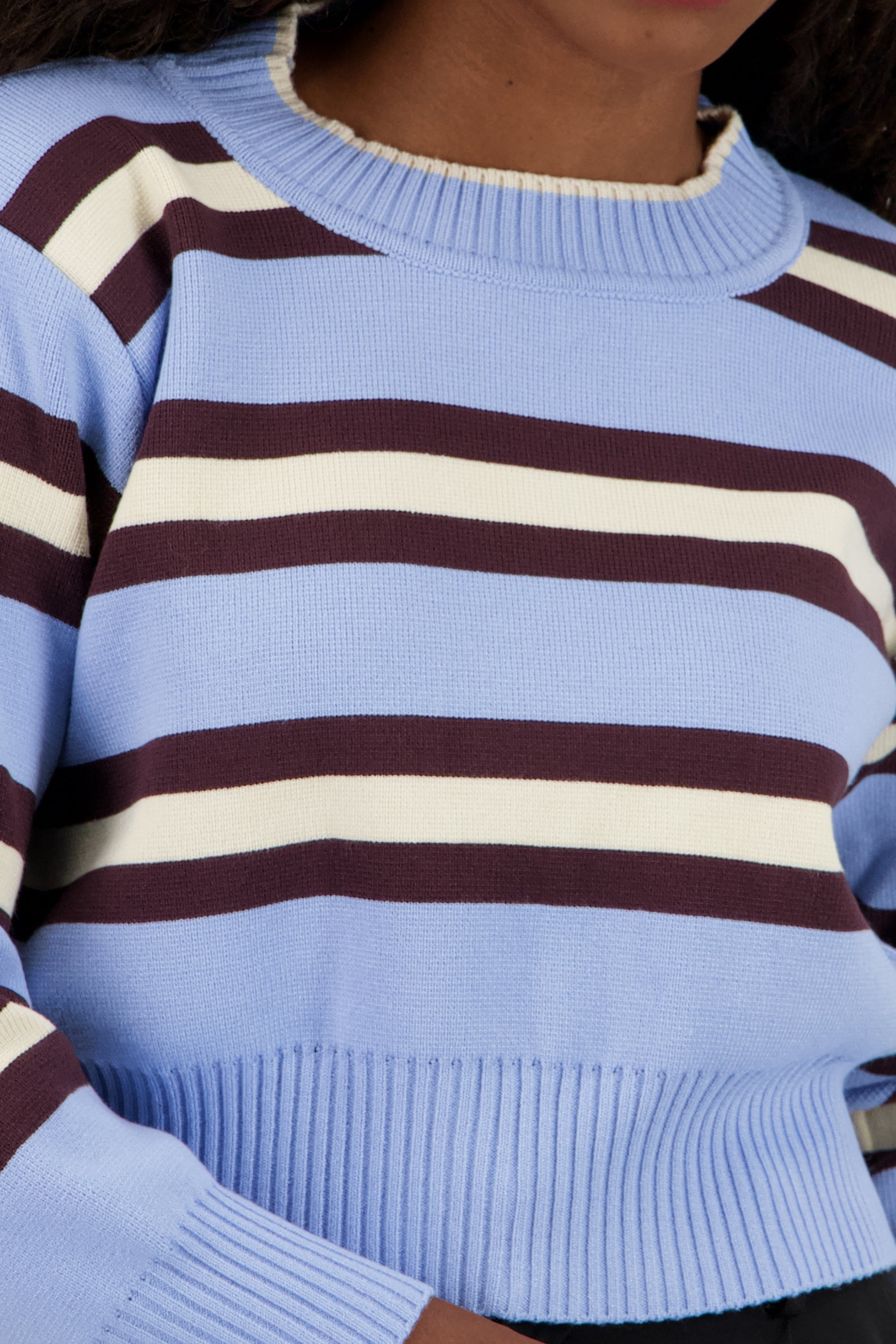 Sueter detalle rayas AZUL COMBO