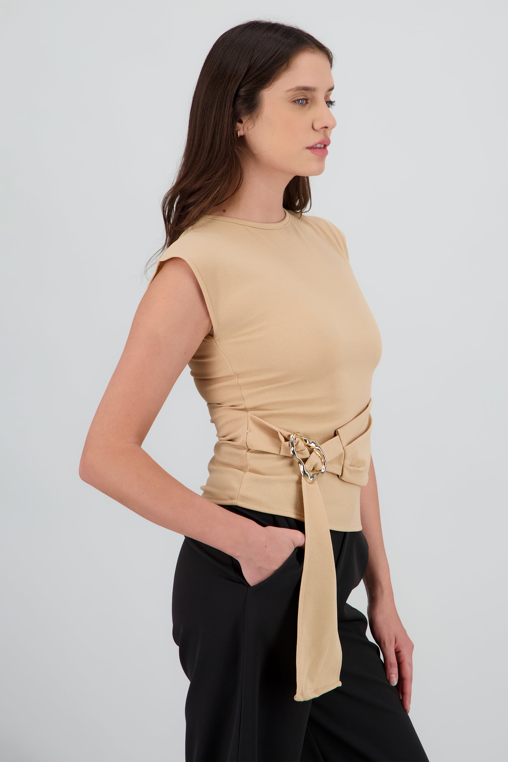 Blusa amarre lado ARENA