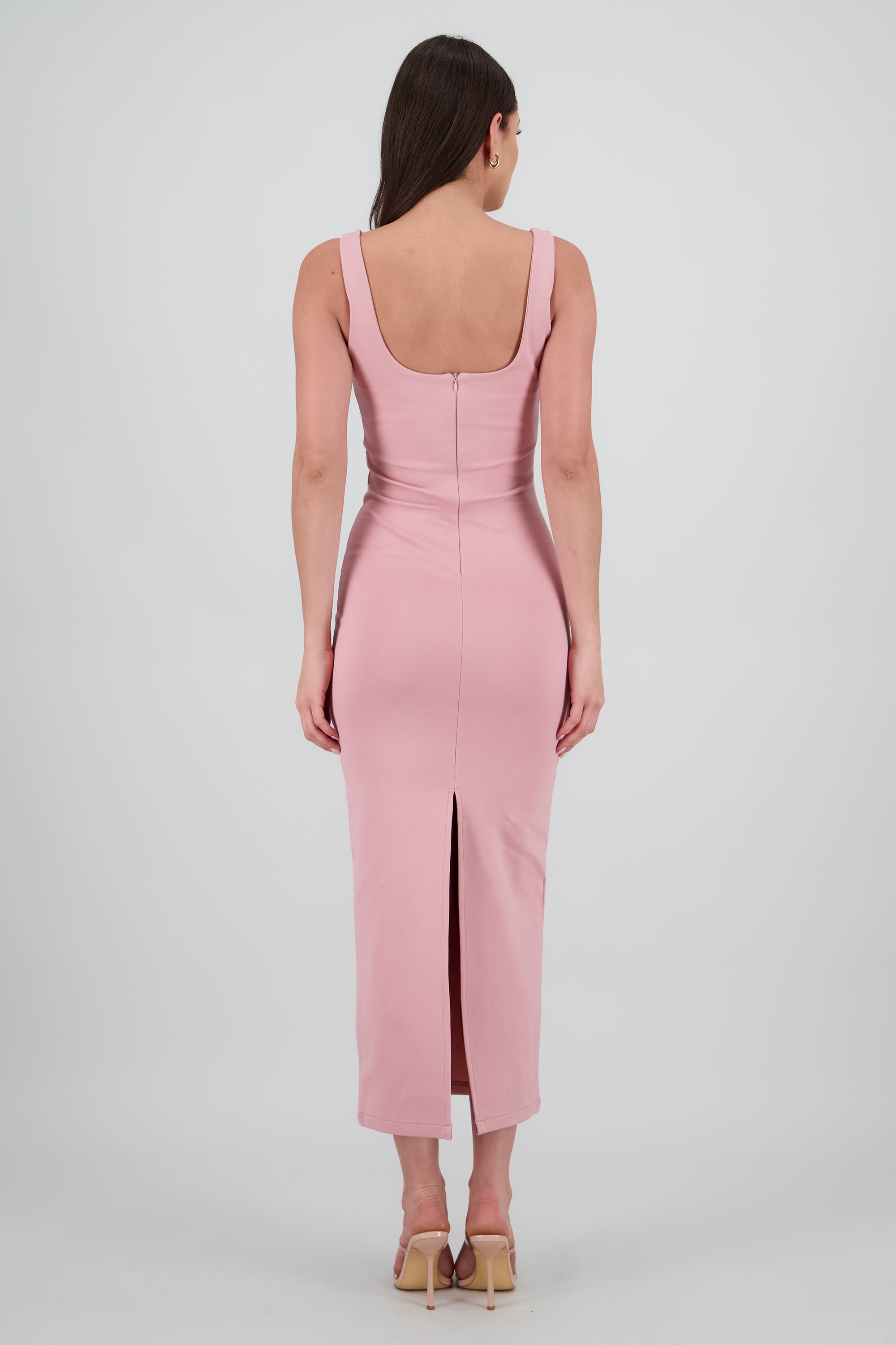 Vestido maxi bodycon con escote V MALVA