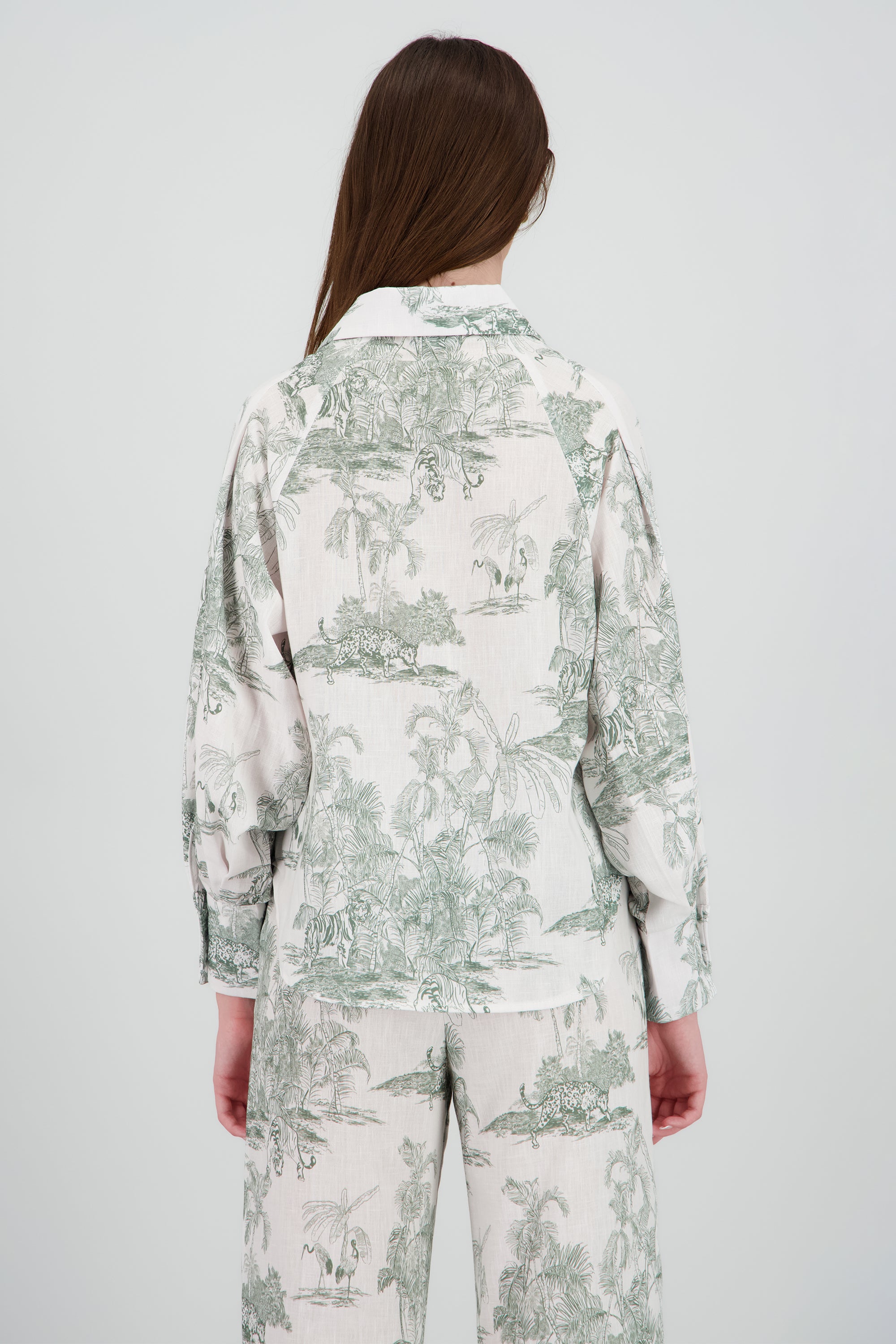 Camisa estampado tropical VERDE COMBO