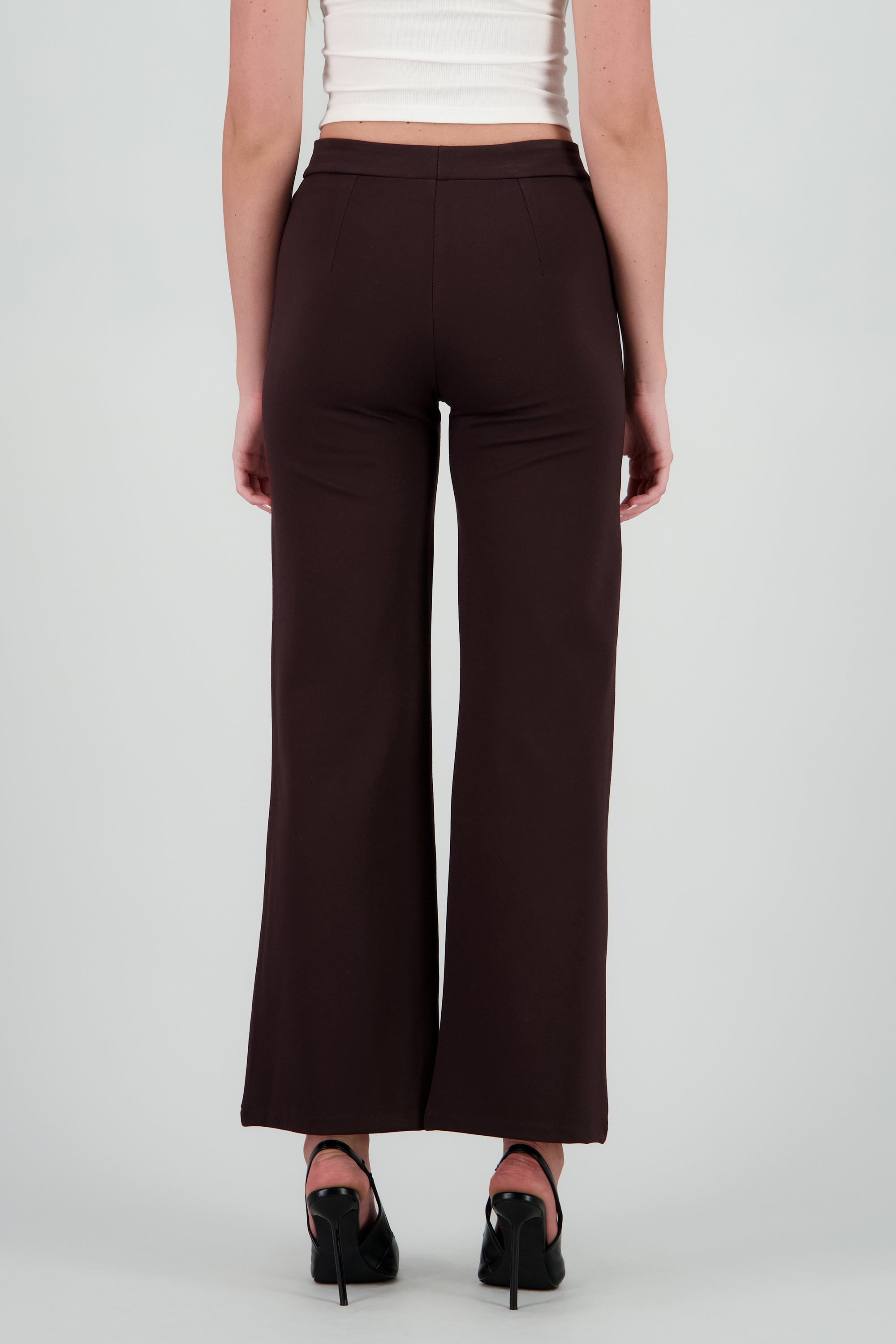 Pantalon comfort liso CHOCOLATE