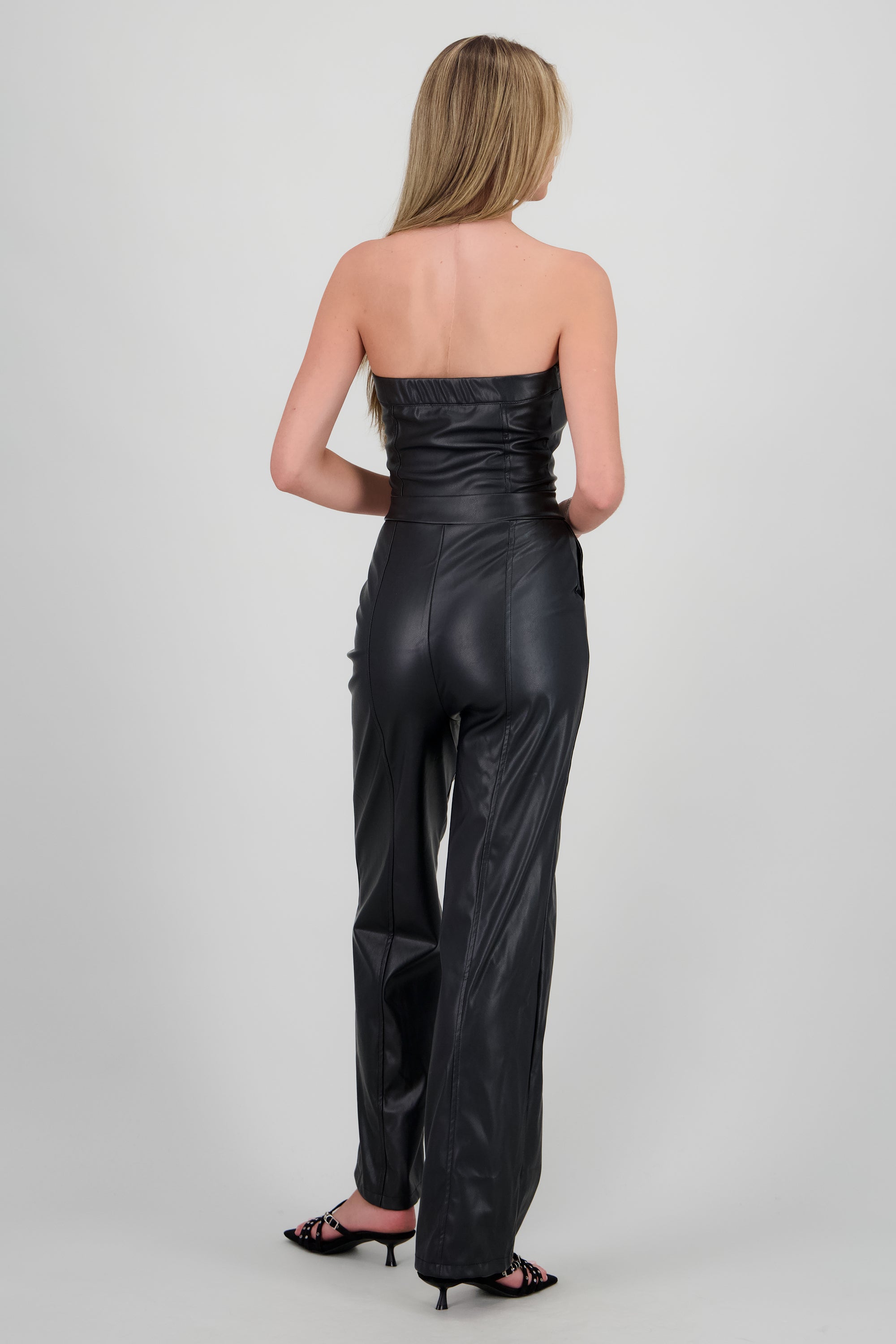 Jumpsuit strapless pu NEGRO
