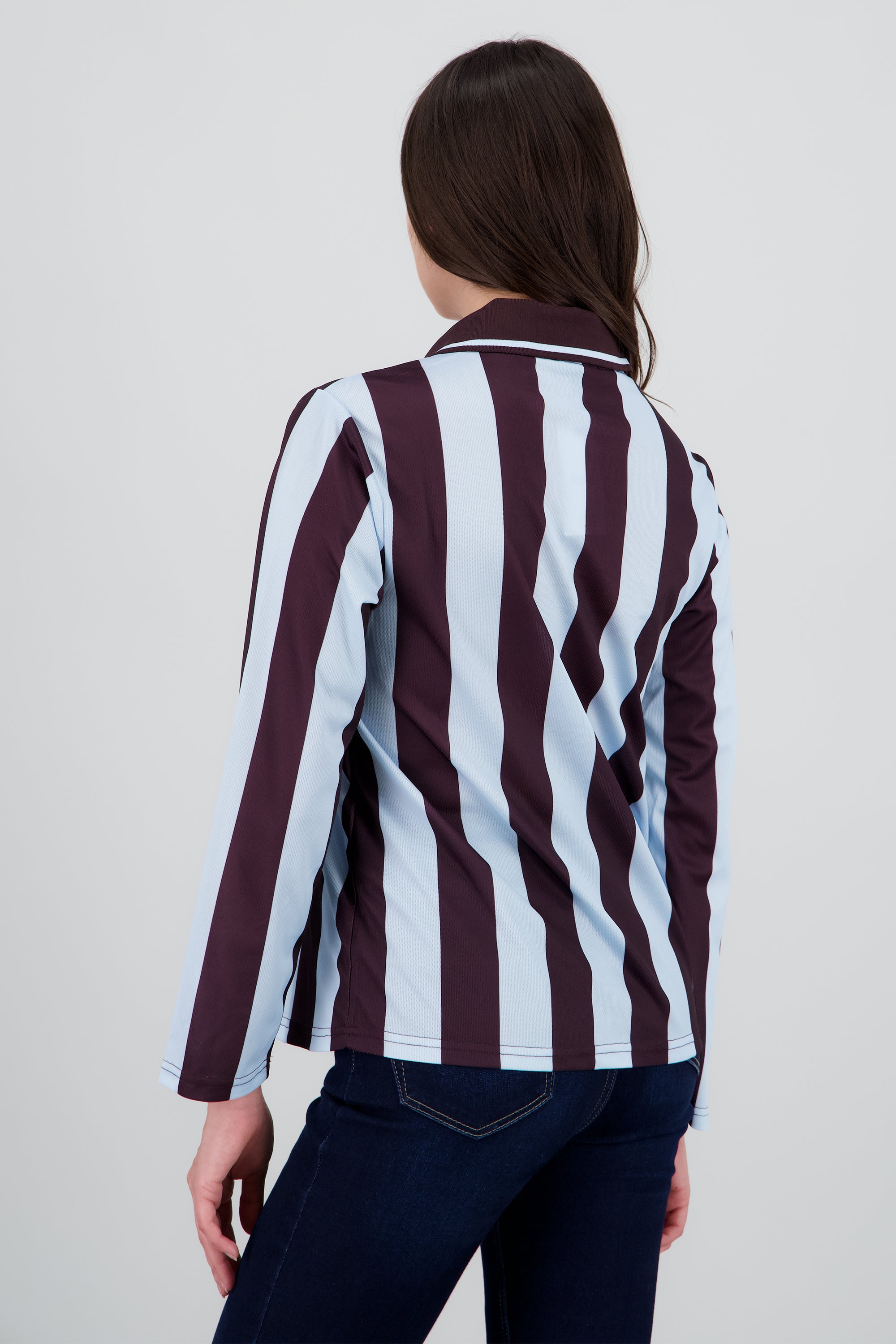 Playera tipo jersey manga larga CAFE COMBO