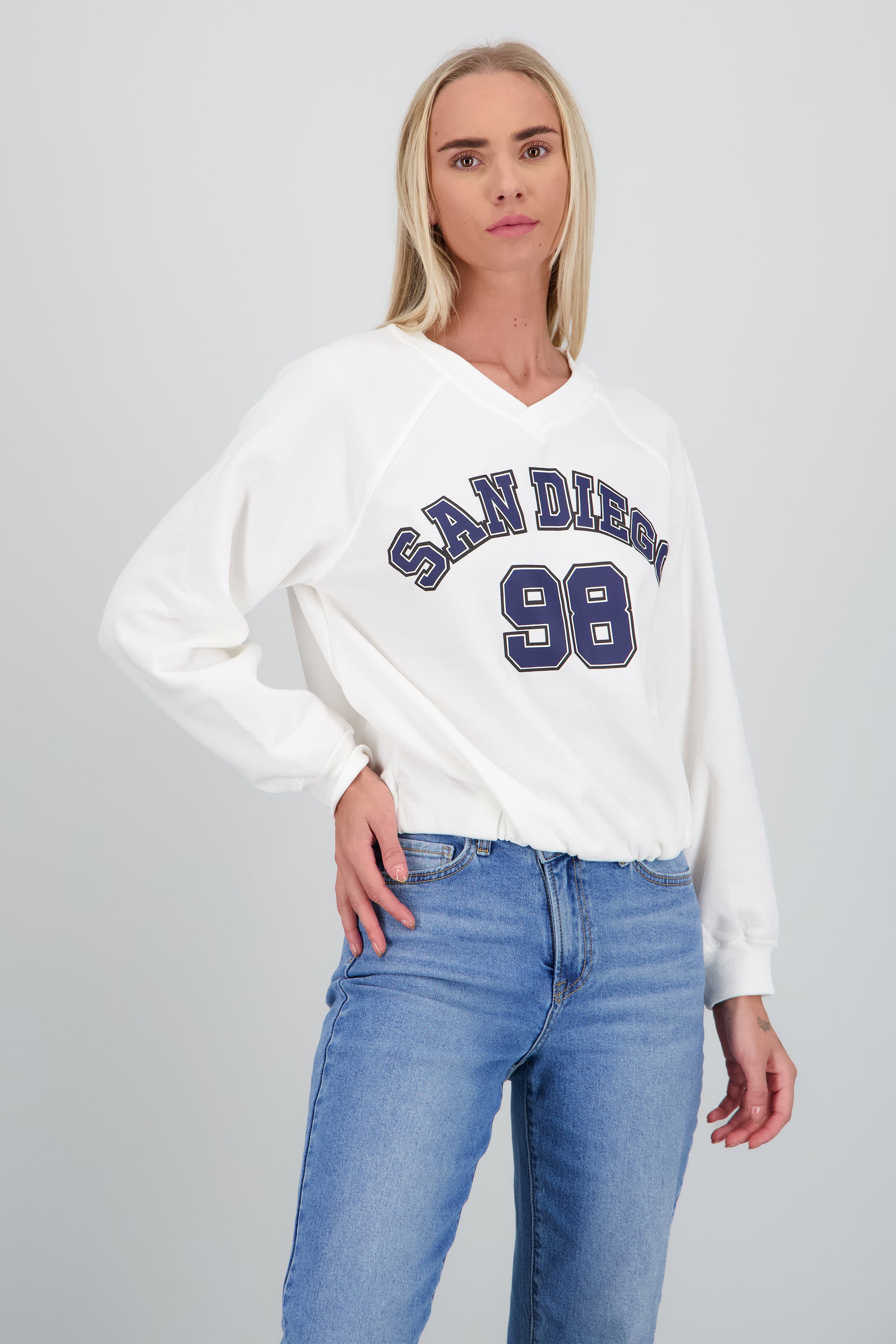 Sudadera tipo jersey San Diego BLANCO
