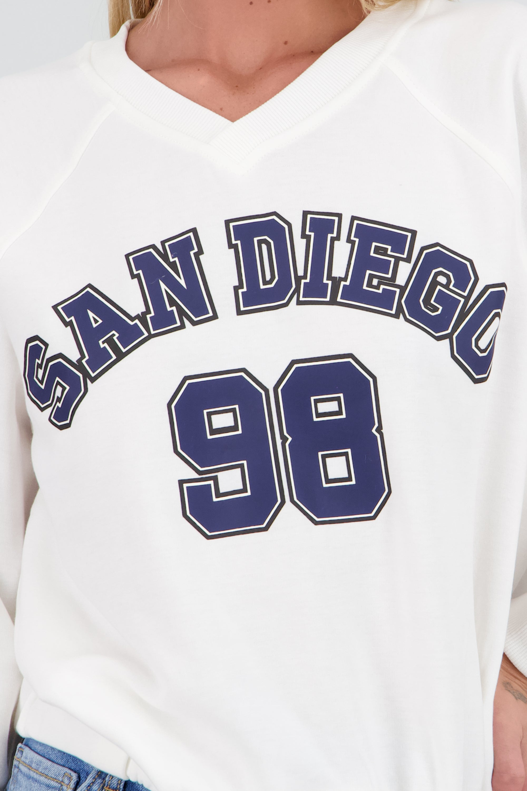 Sudadera tipo jersey San Diego BLANCO