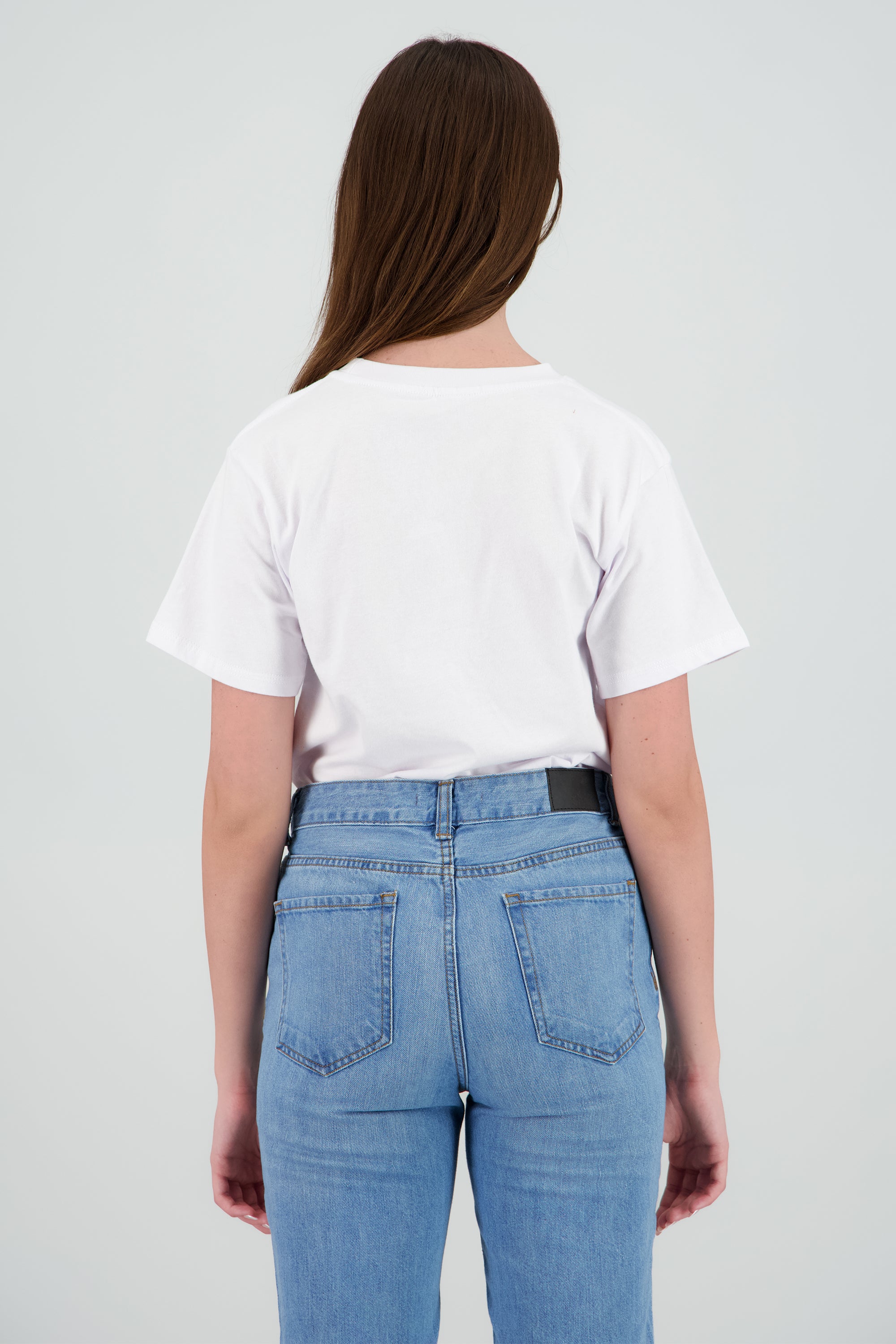 Playera oversized lisa manga corta BLANCO