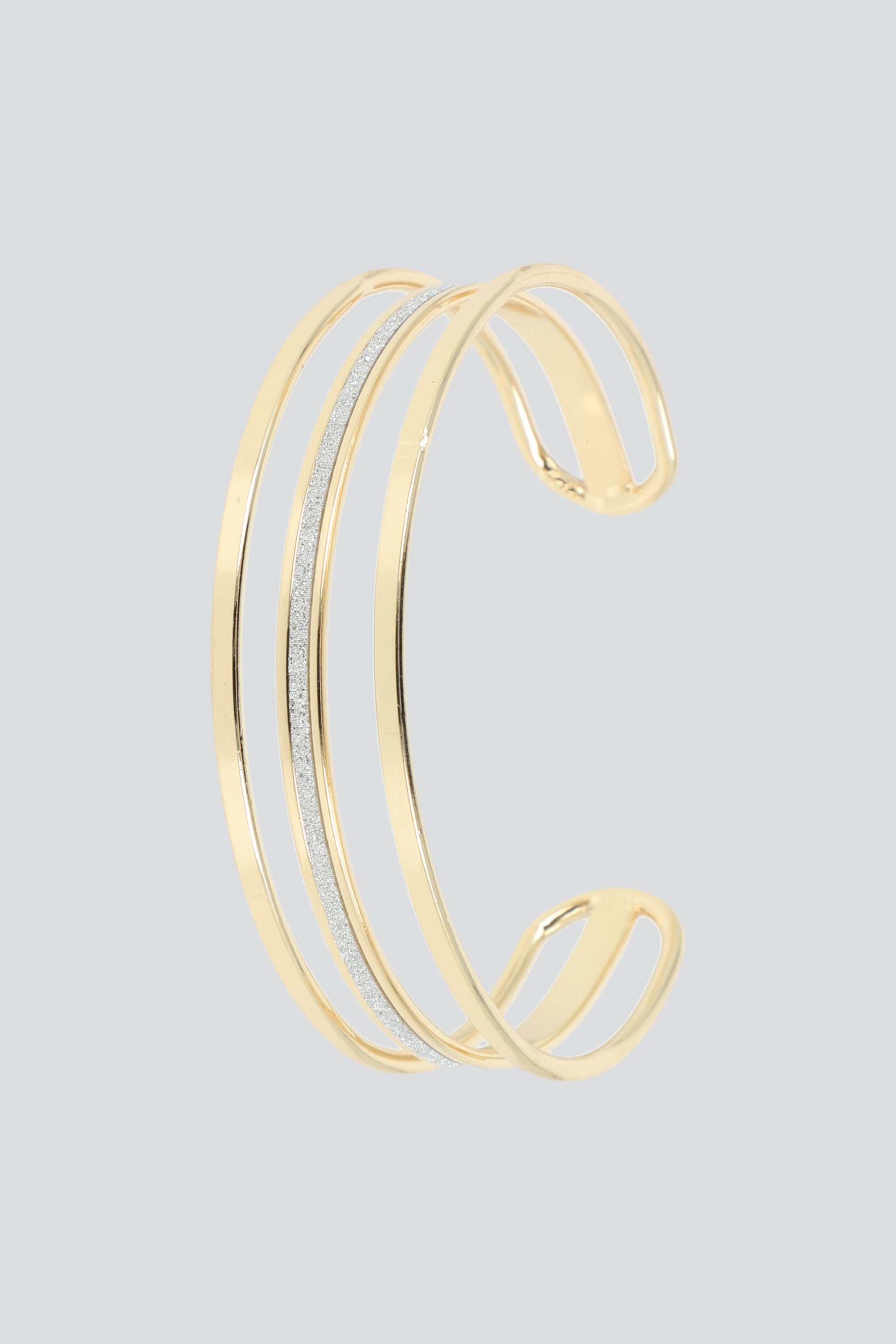 Cuff 2 lienas glitter ORO