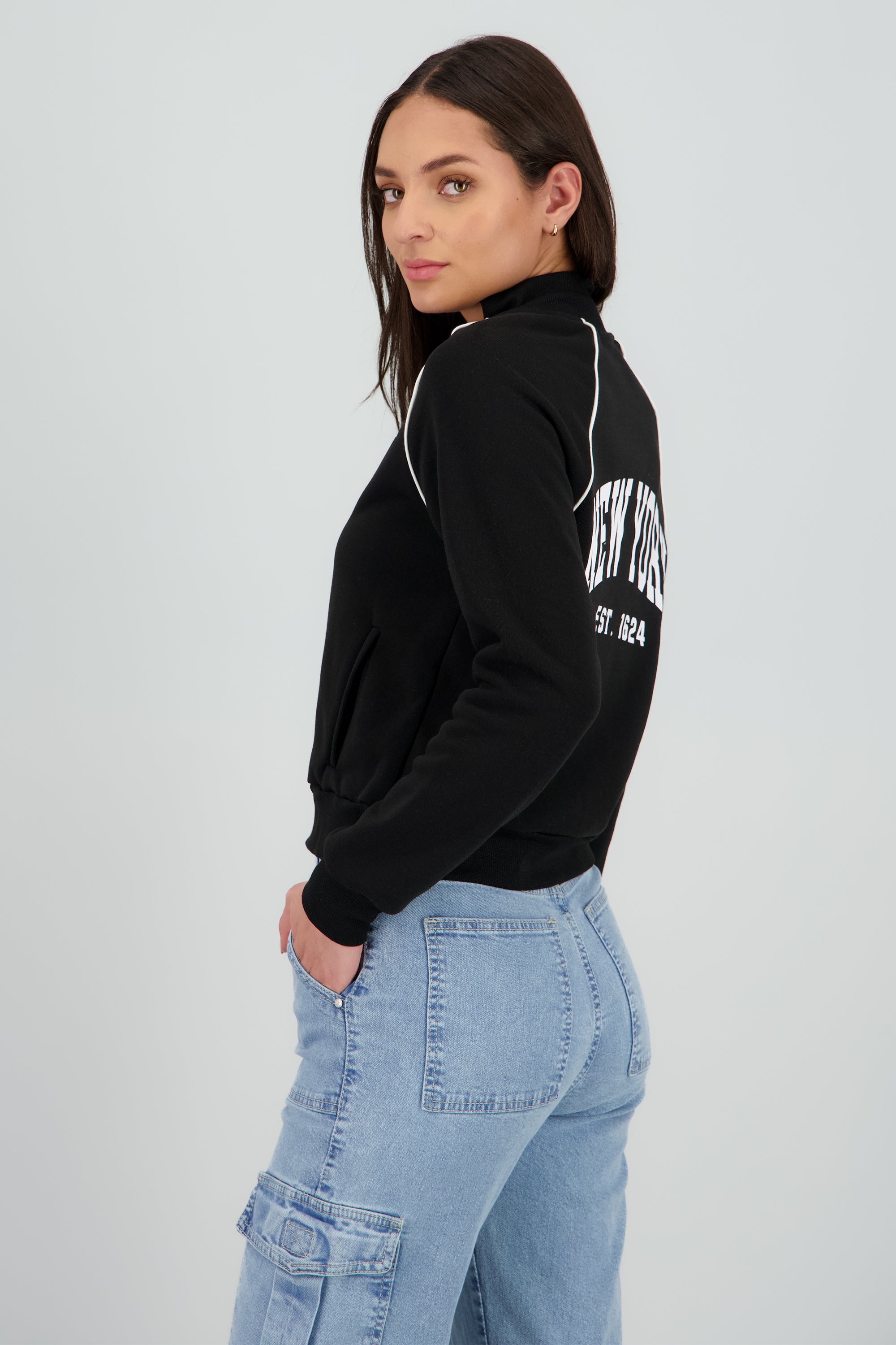 Sudadera estampada NEGRO COMBO
