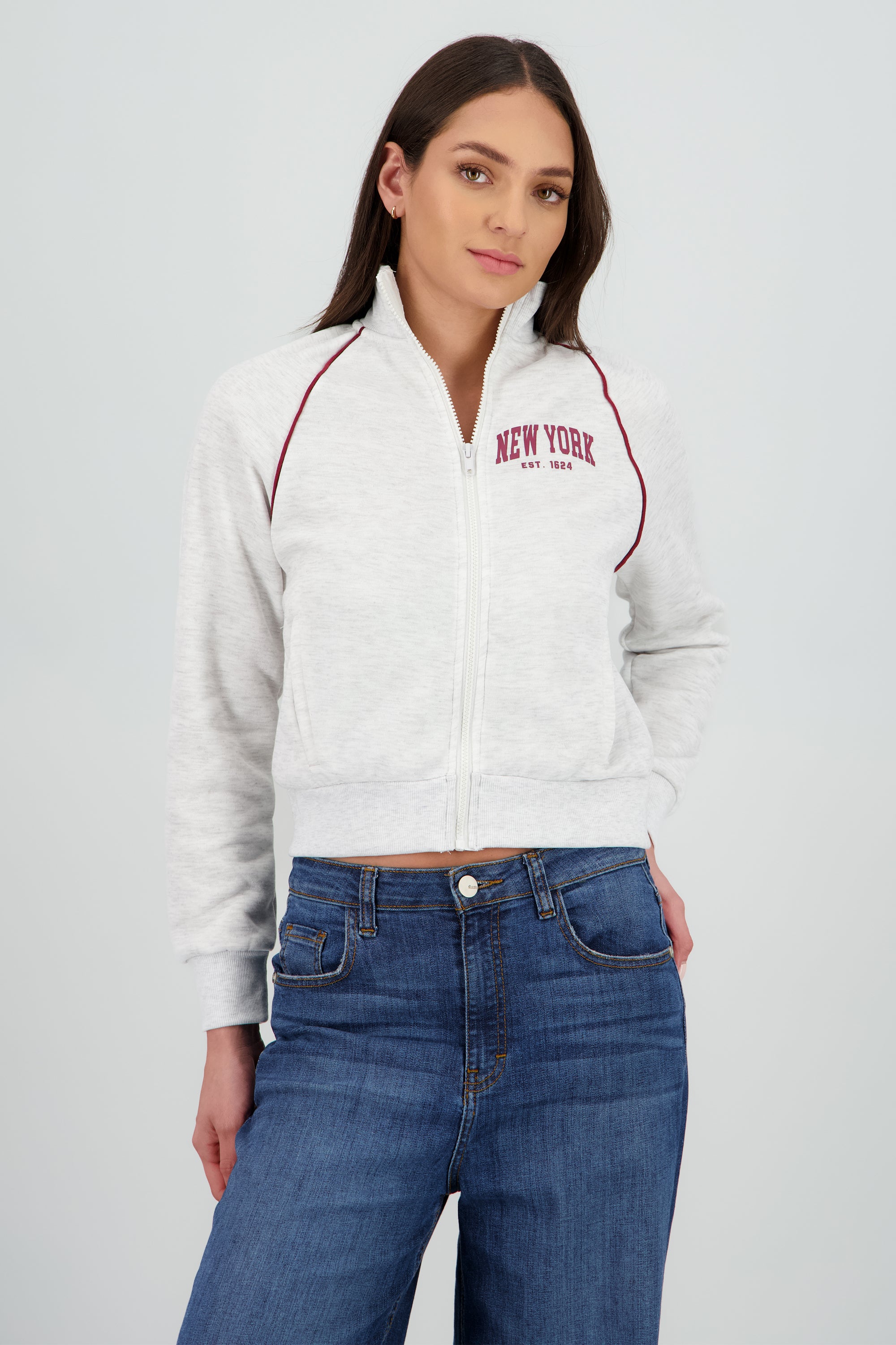 Sudadera estampada GRIS COMBO